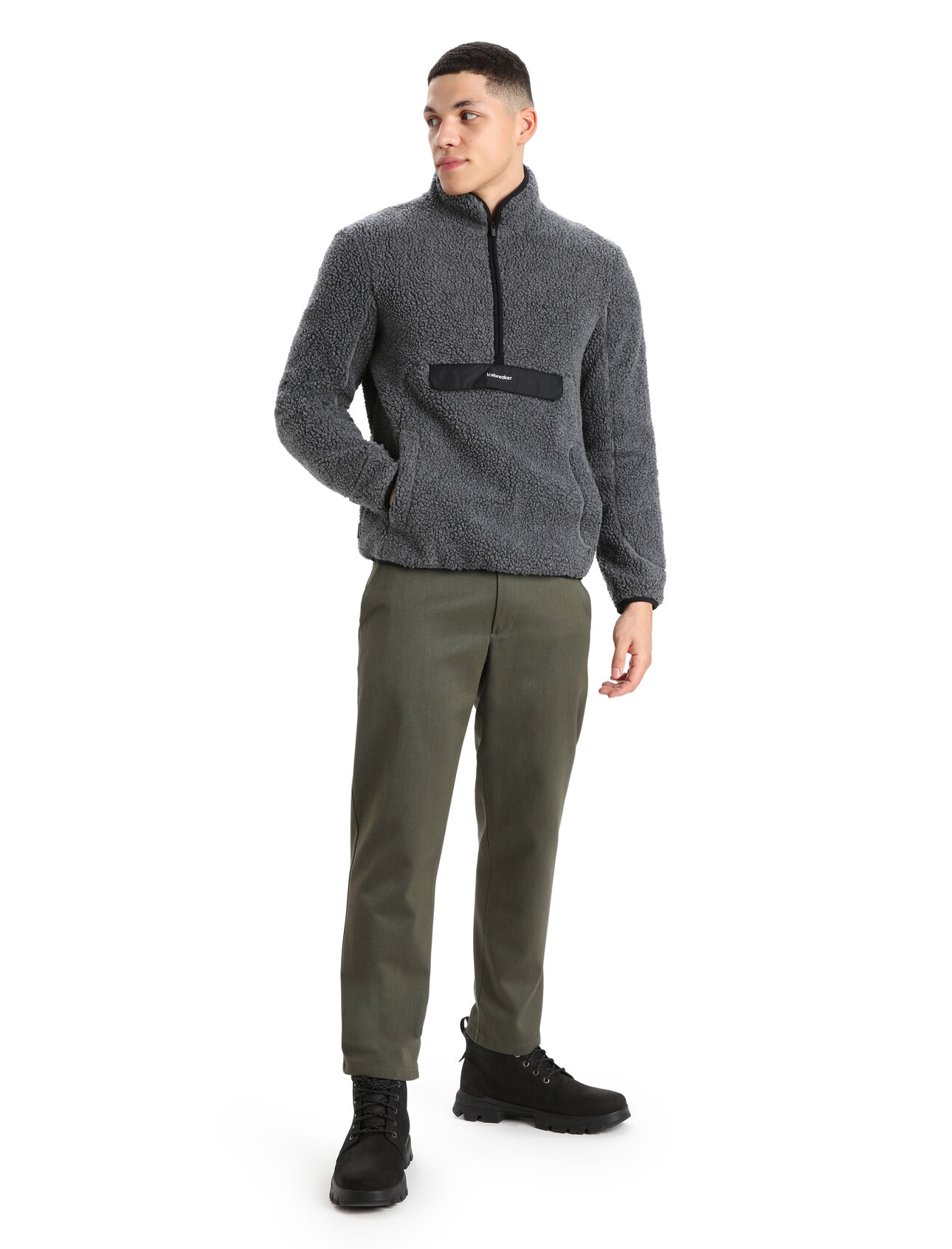Men's RealFleece™ Merino High Pile Long Sleeve Half Zip Jacket