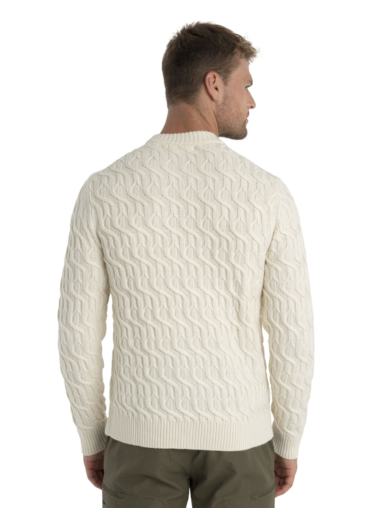 Men's Merino Cable Knit Crewe Sweater
