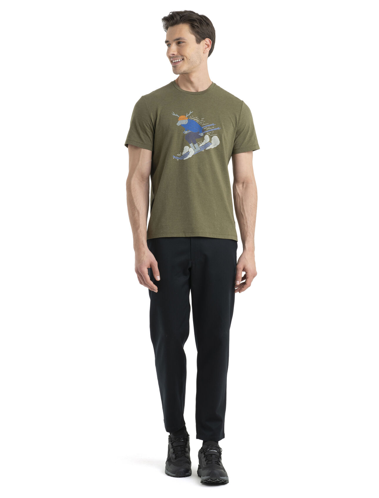 Men's Merino Central Classic Short Sleeve T-Shirt Ski Rider