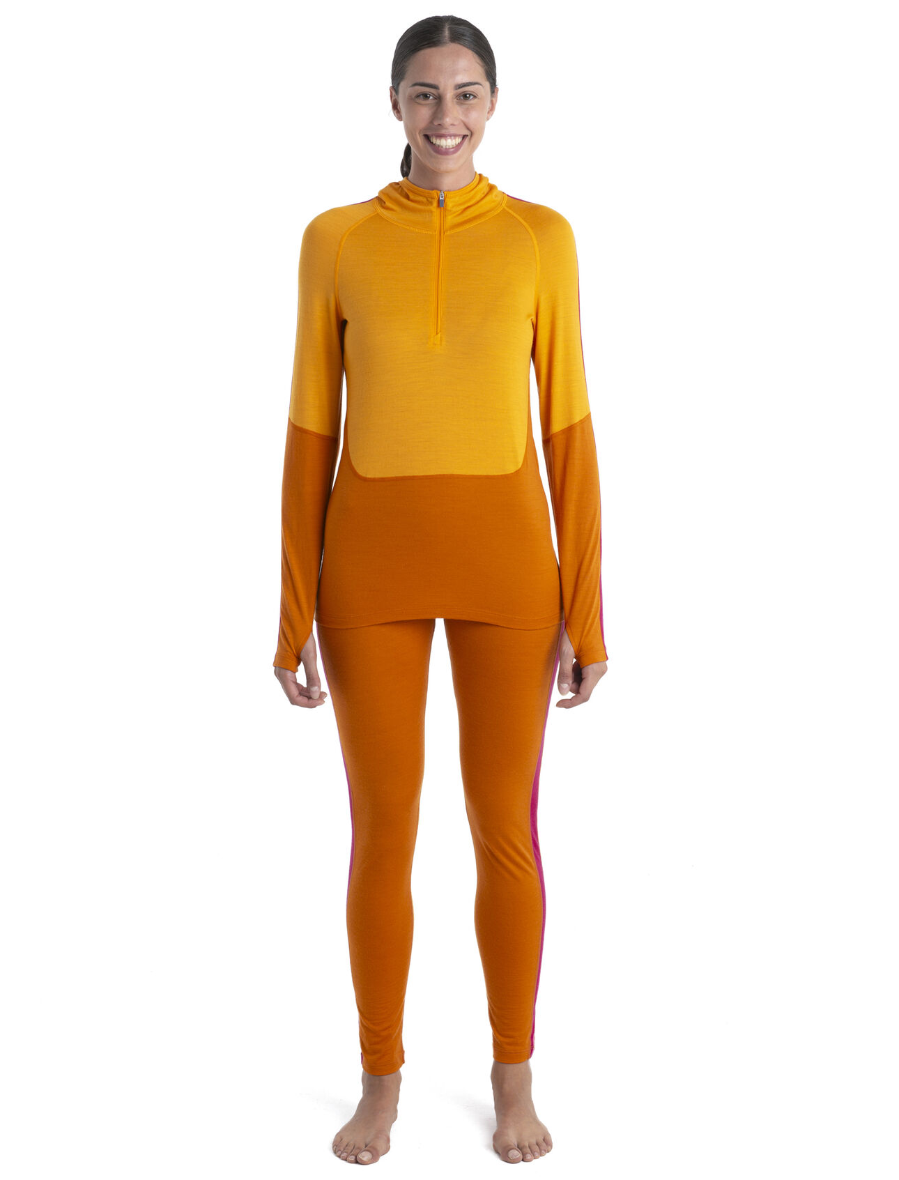 Women's Merino 200 Sonebula Long Sleeve Half Zip Thermal Hood