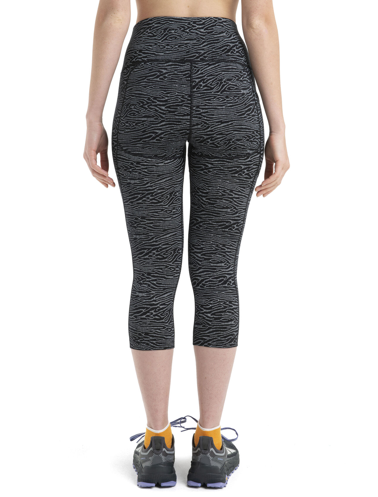 Women's Merino Fastray High Rise 3/4 Tights IB Topo Lines
