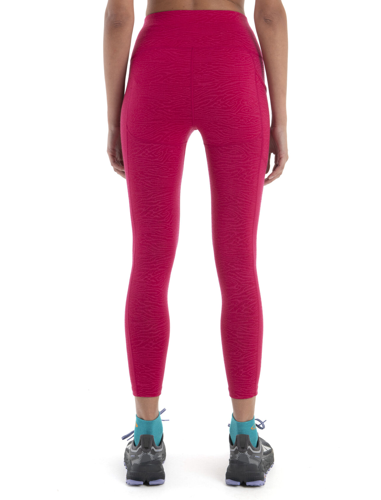 Women's Merino Fastray High Rise Tights IB Topo Lines