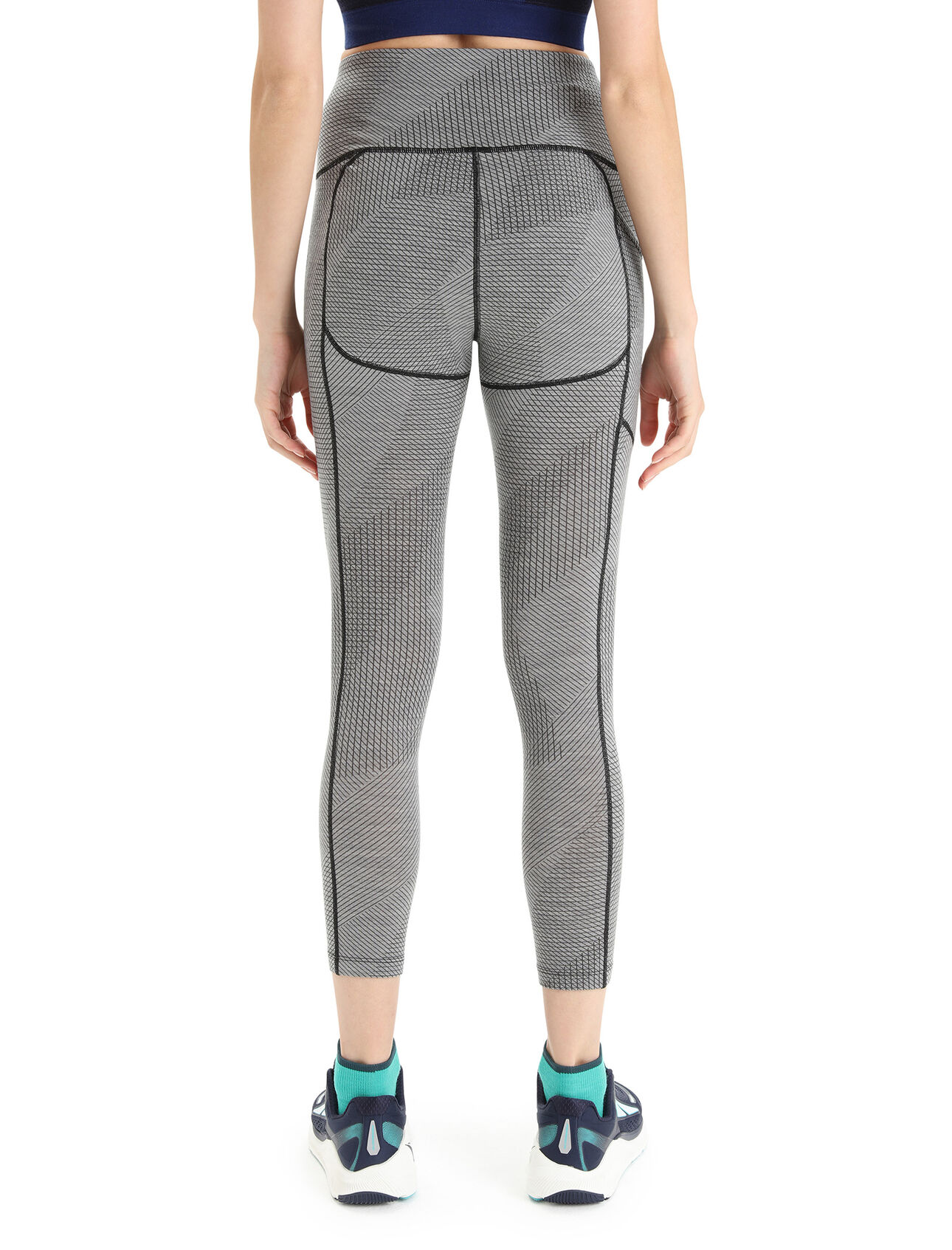 Women's Merino Fastray High Rise Tights Gridlines