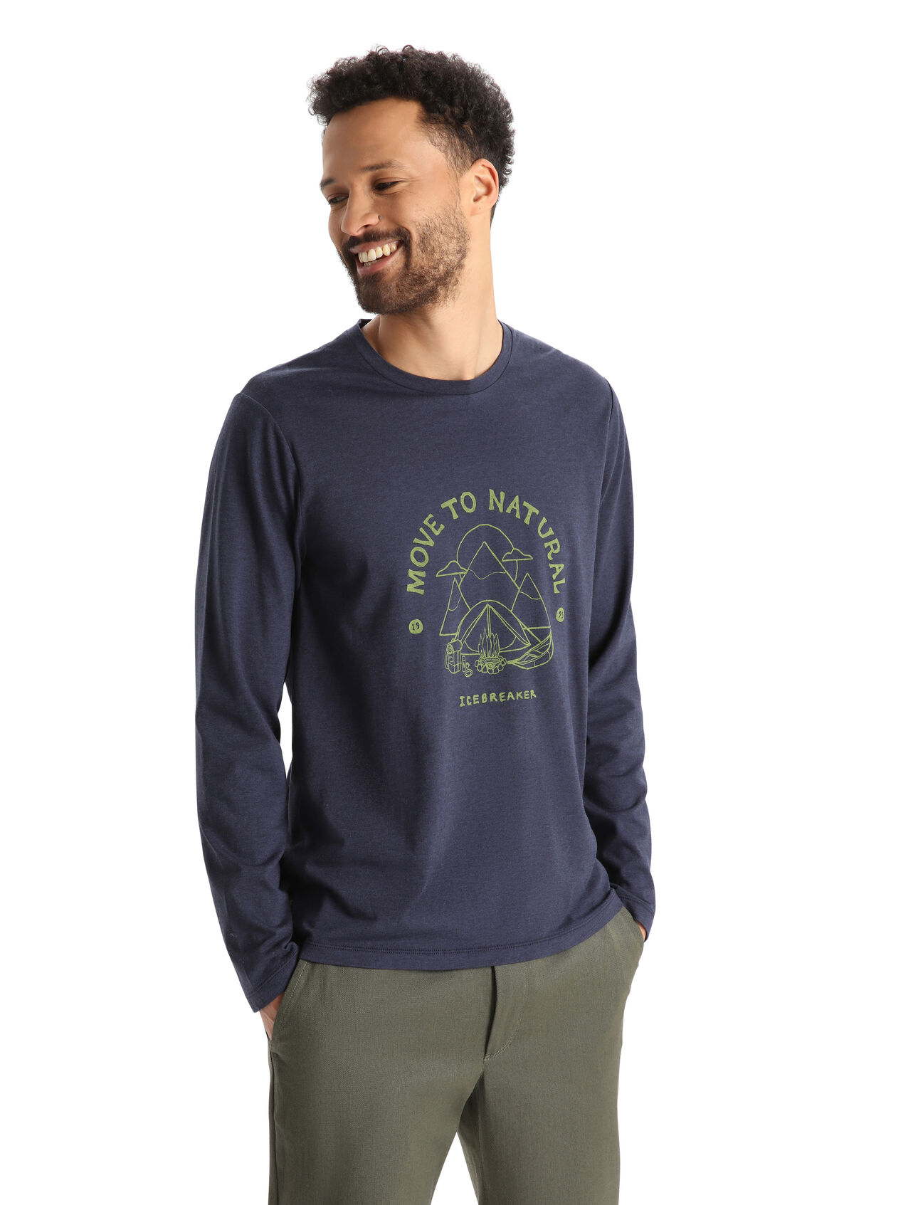 Men's Merino Central Classic Long Sleeve T-Shirt Canopy Camper