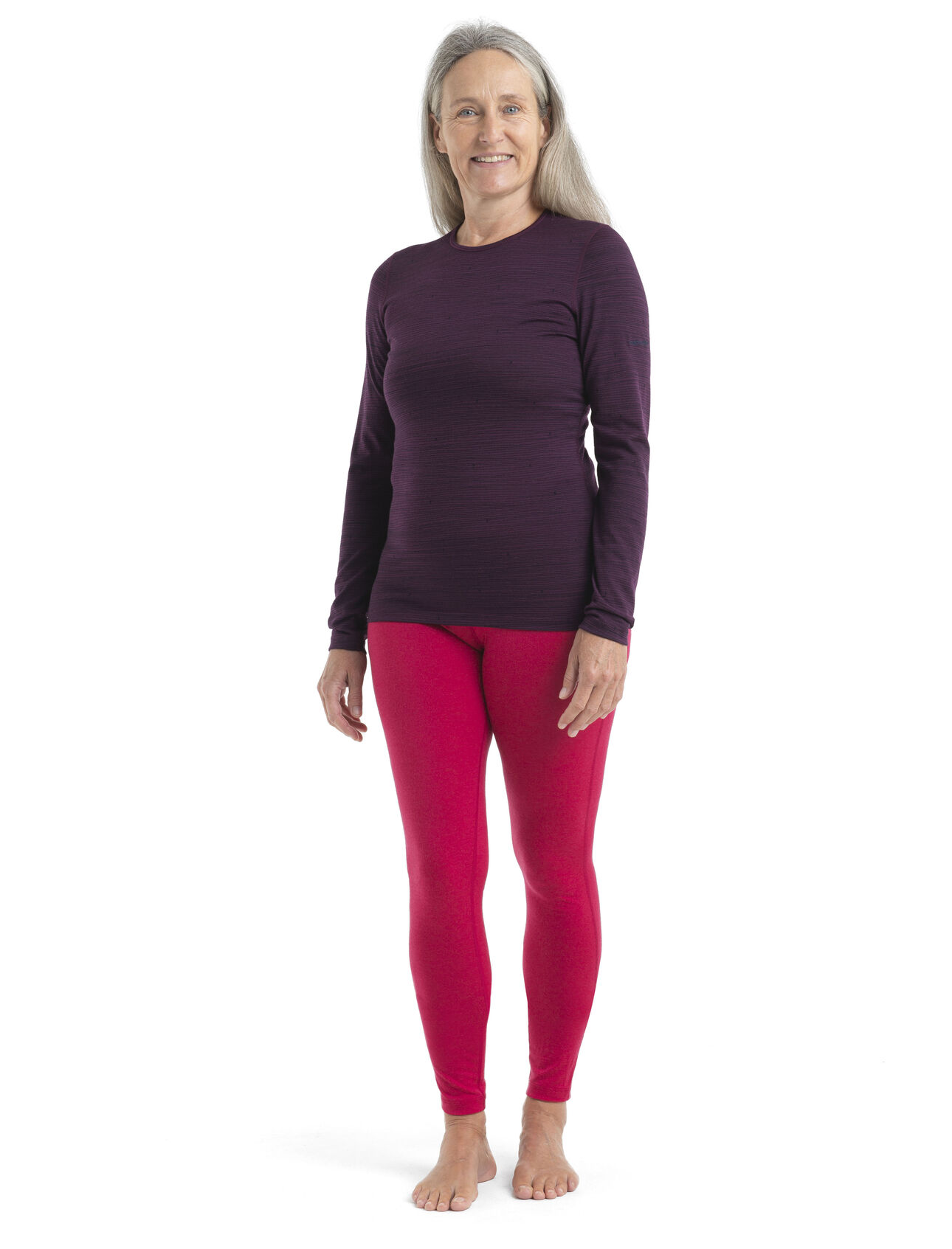 Women's Merino 200 Oasis Long Sleeve Crewe Thermal Top Ski Tracks