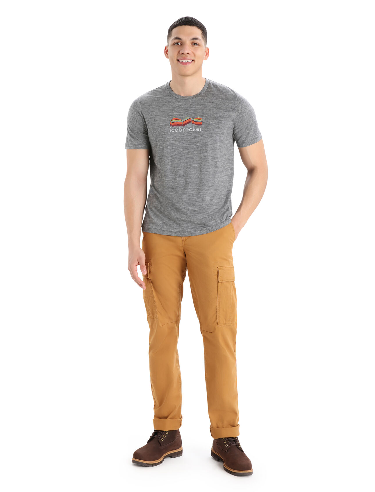 Men's Merino Tech Lite II Short Sleeve T-Shirt Mountain Geology