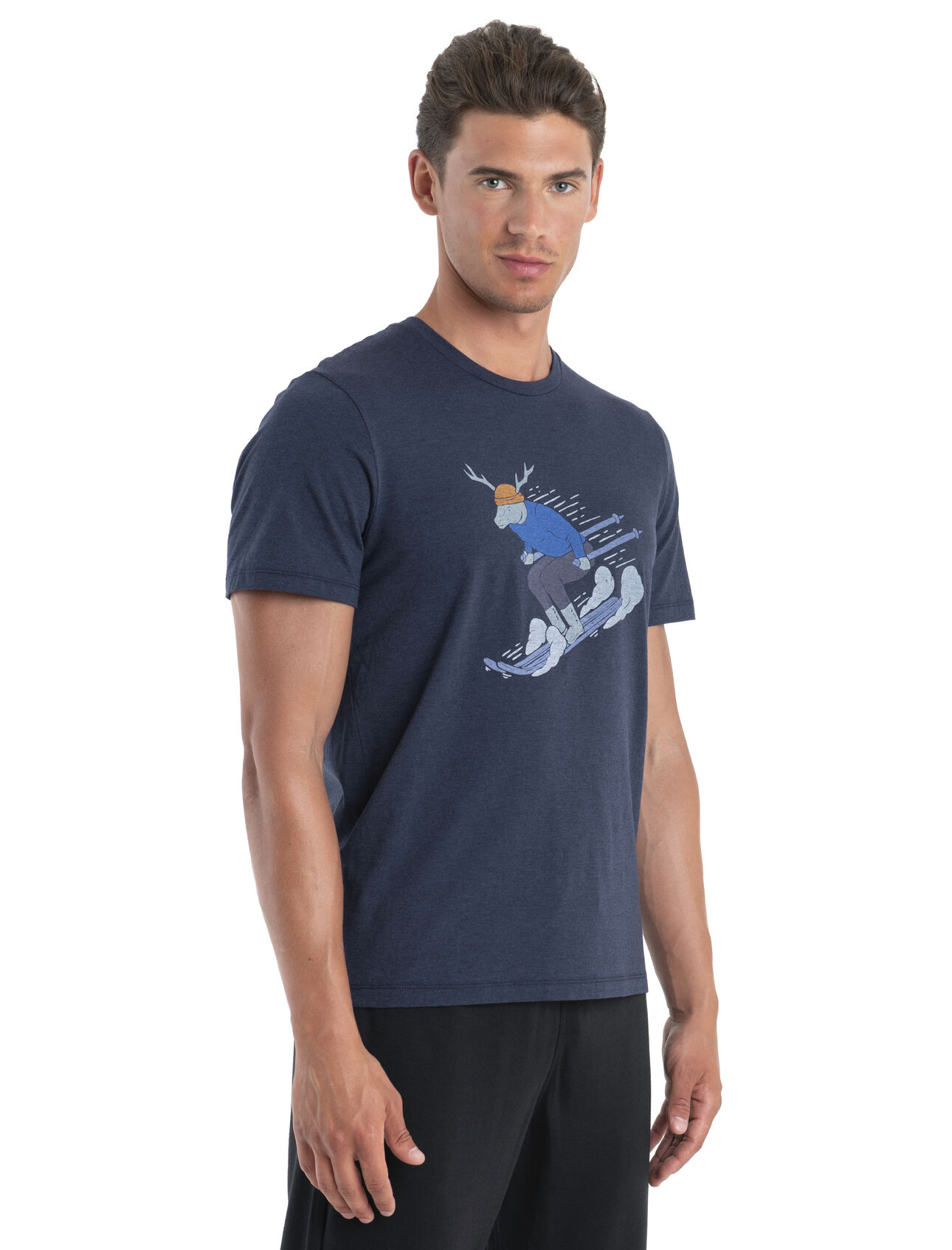 Men's Merino Central Classic Short Sleeve T-Shirt Ski Rider