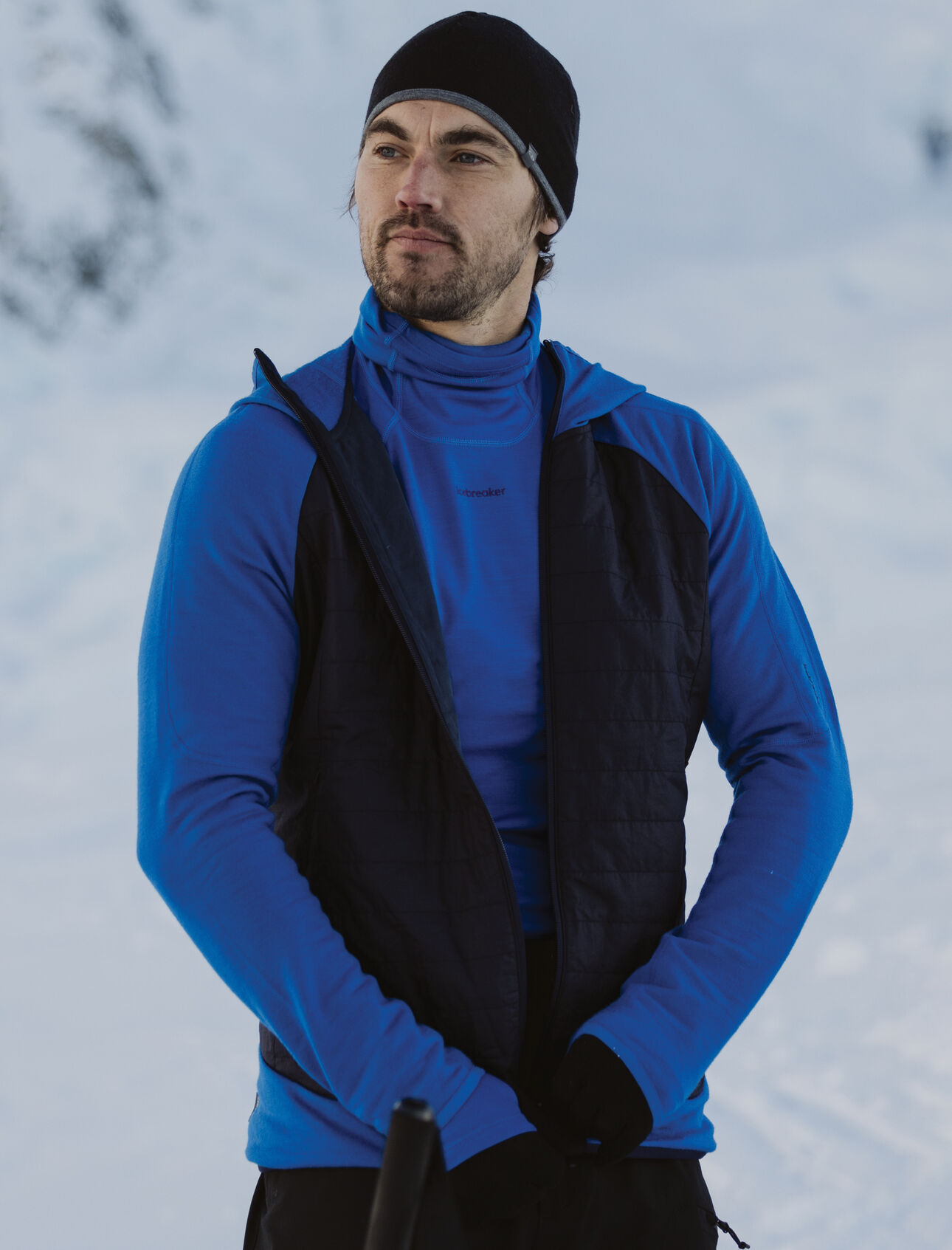Men's Merino Quantum Hybrid Long Sleeve Zip Hoodie