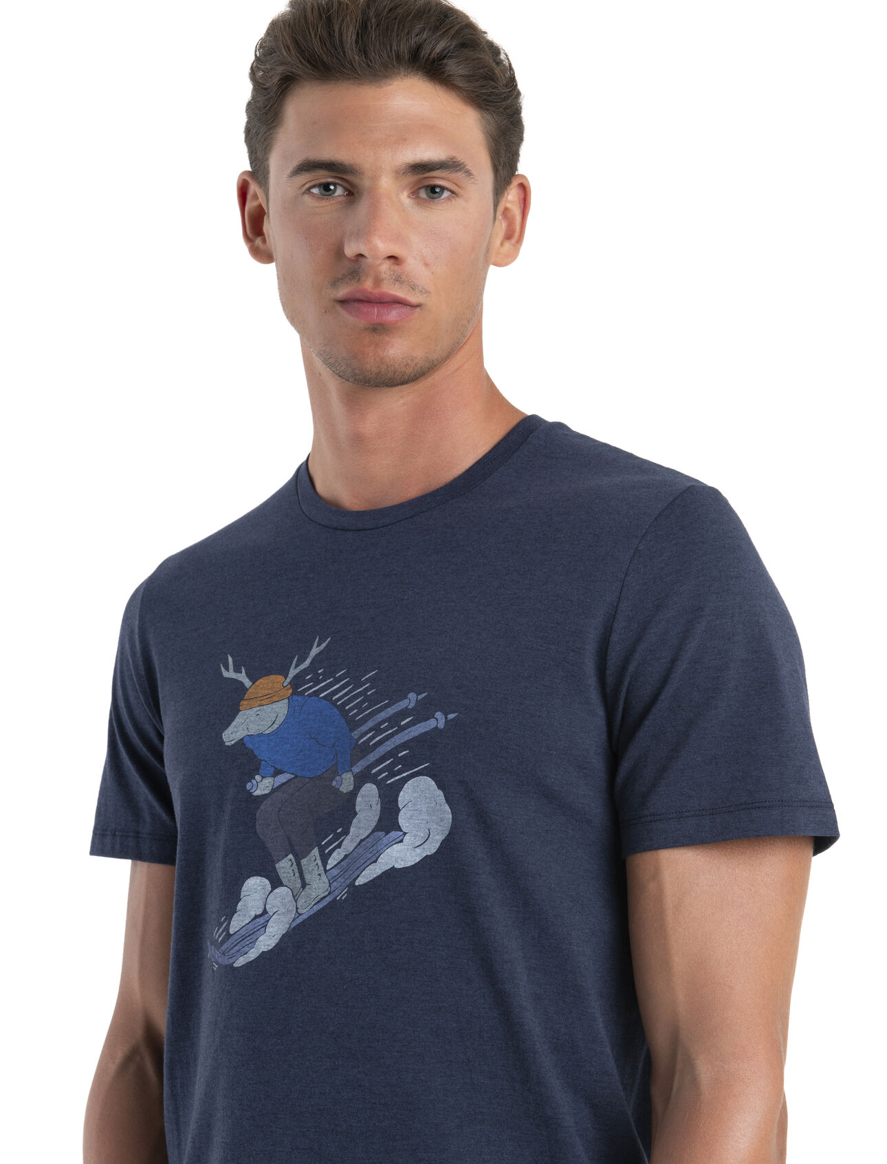 Men's Merino Central Classic Short Sleeve T-Shirt Ski Rider