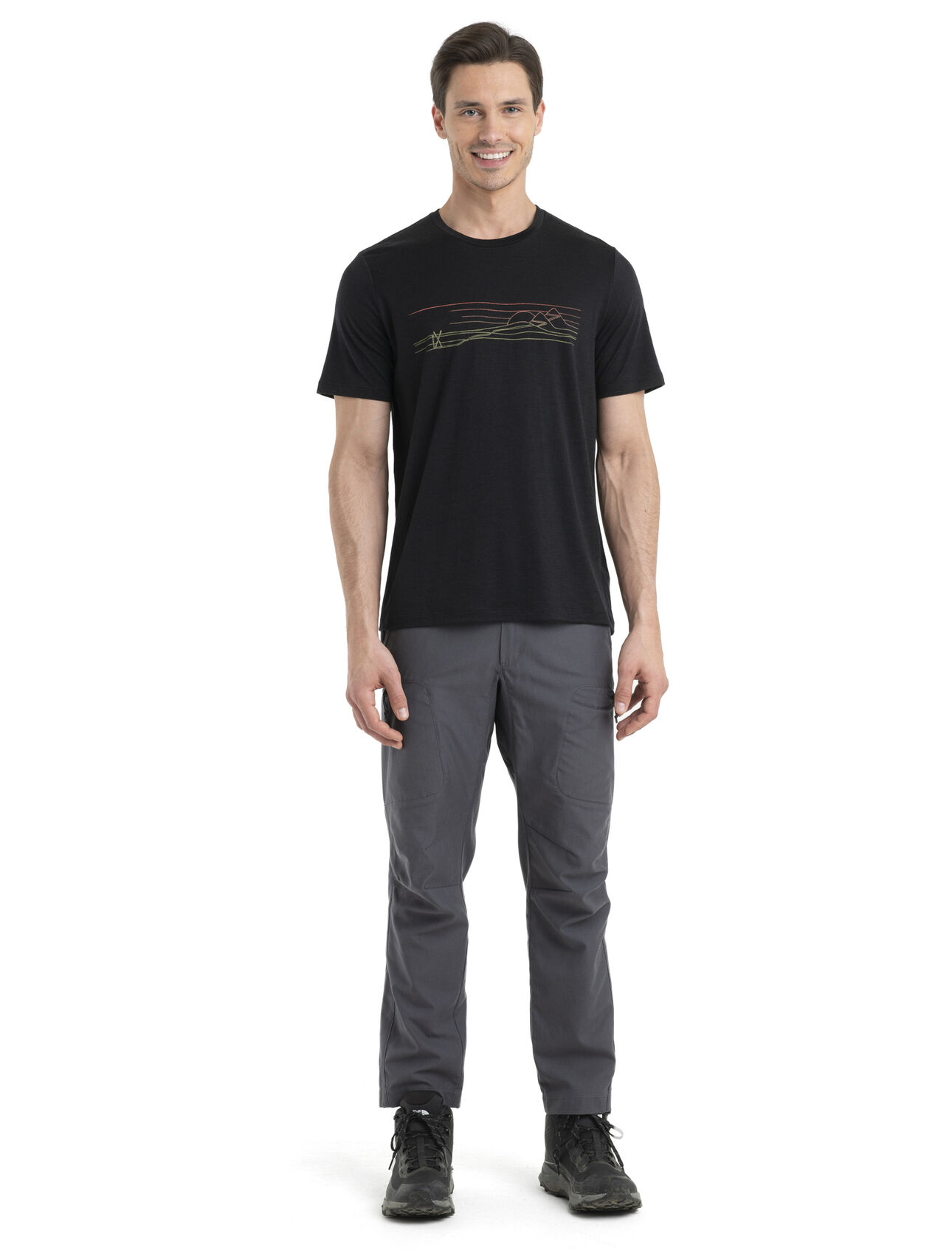 Men's Merino Tech Lite II Short Sleeve T-Shirt Ski Stripes
