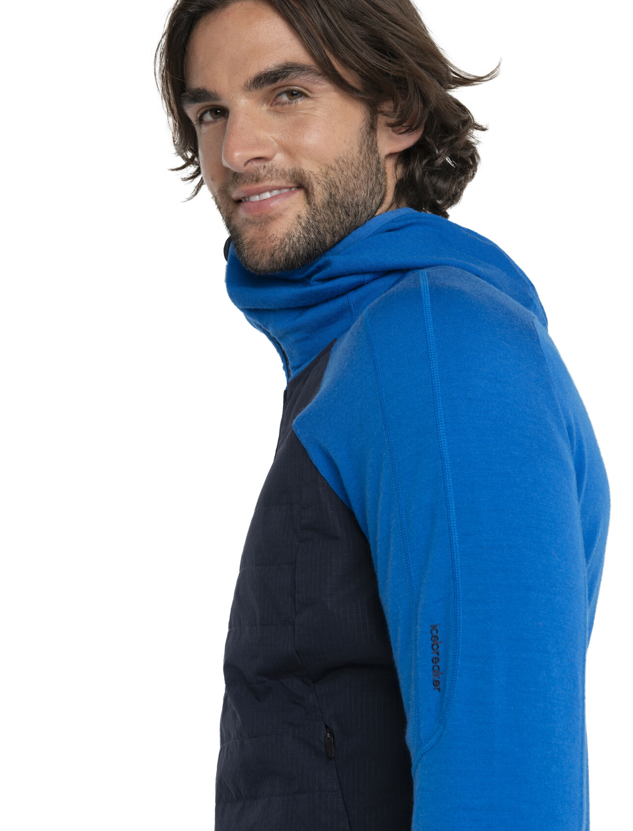 Men's Merino Quantum Hybrid Long Sleeve Zip Hoodie