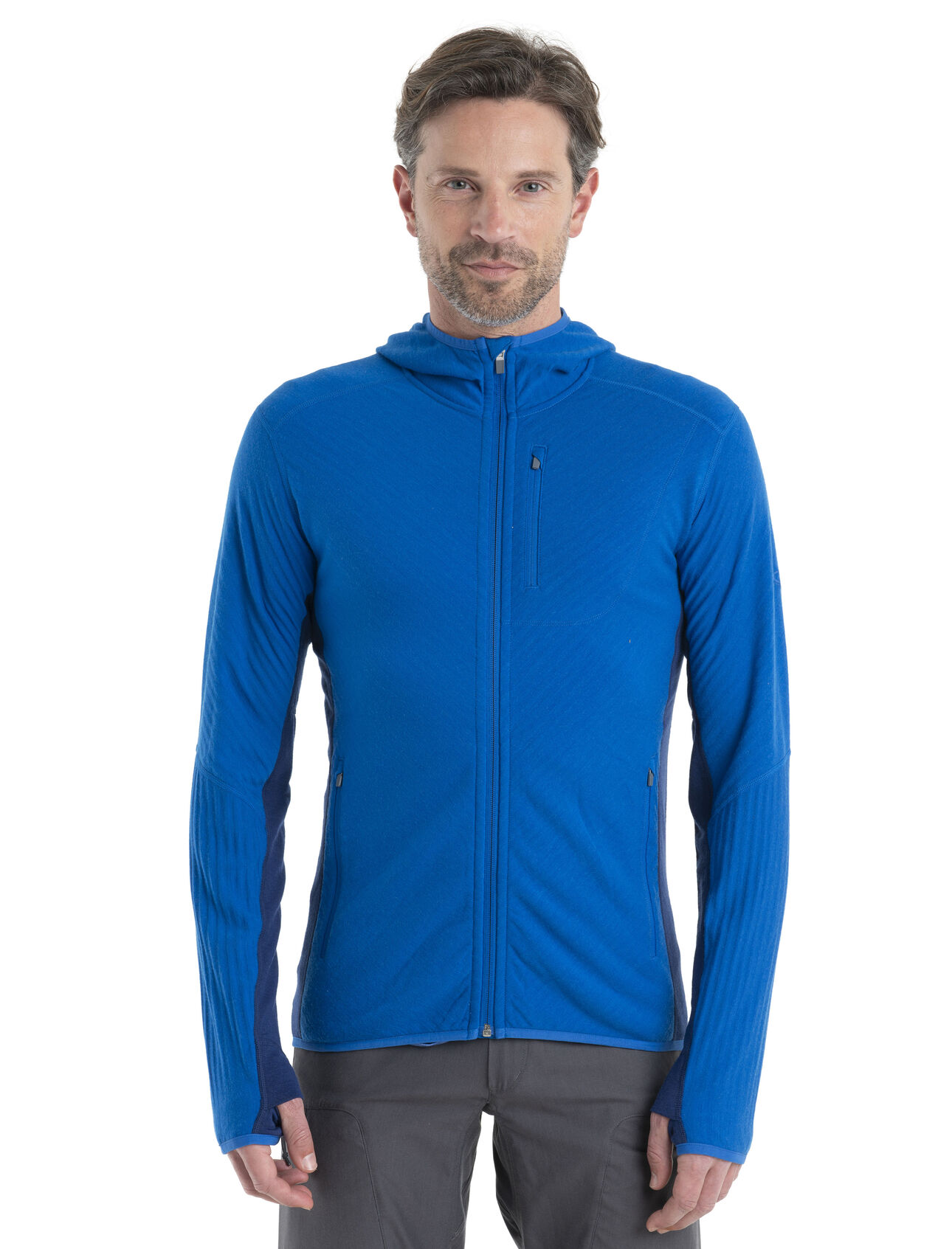 Men's RealFleece™ Merino Descender Long Sleeve Zip Hood