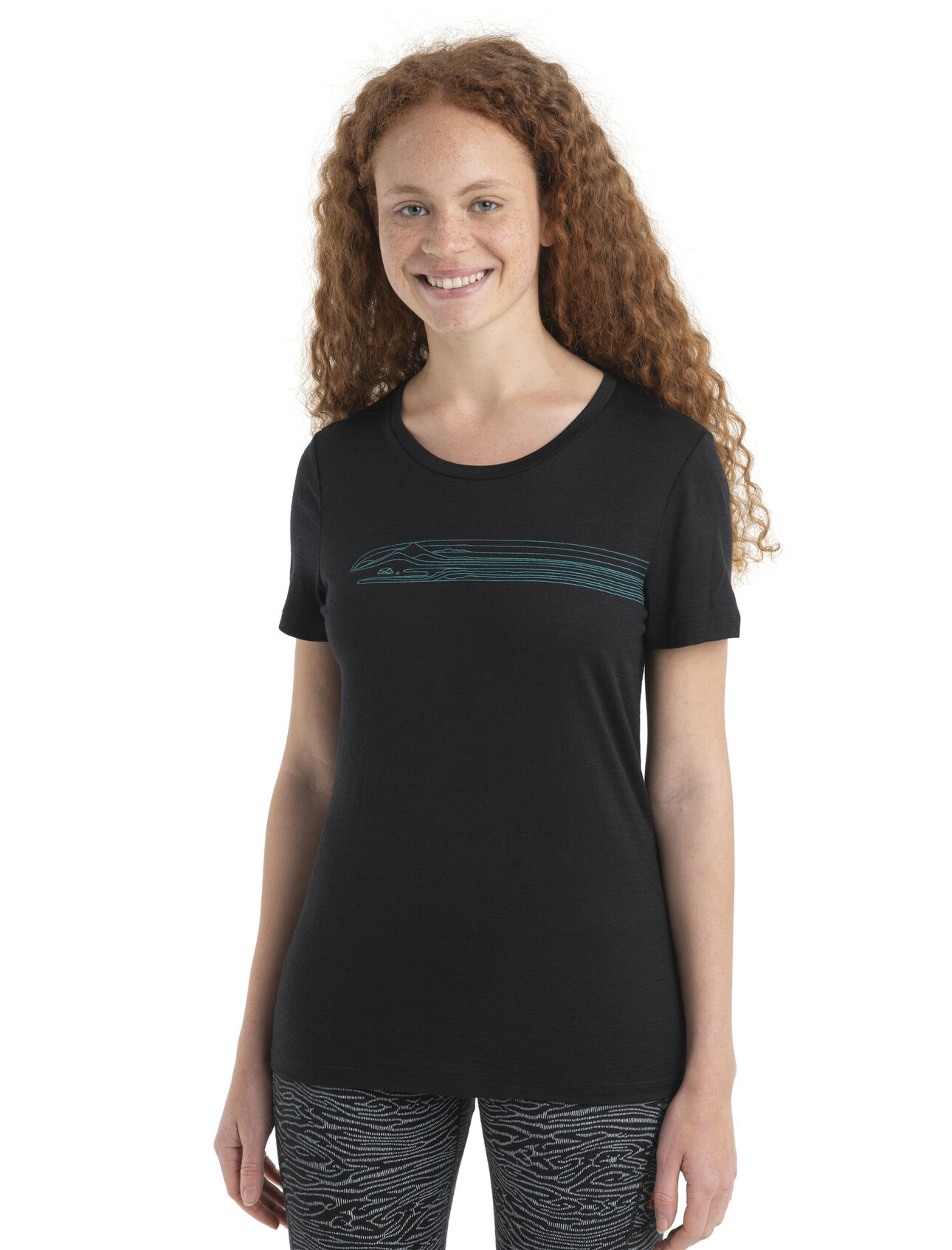 Women's Merino 150 Tech Lite II Short Sleeve T-Shirt Camping Lines