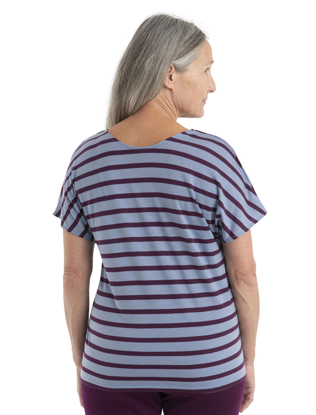 Women's Merino Drayden Reversible Short Sleeve Top Stripe
