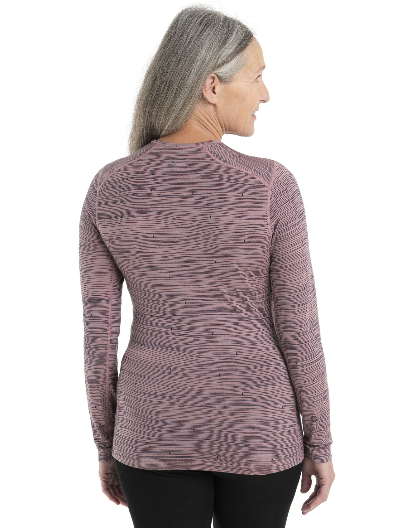 Women's Merino 200 Oasis Long Sleeve Crewe Thermal Top Ski Tracks