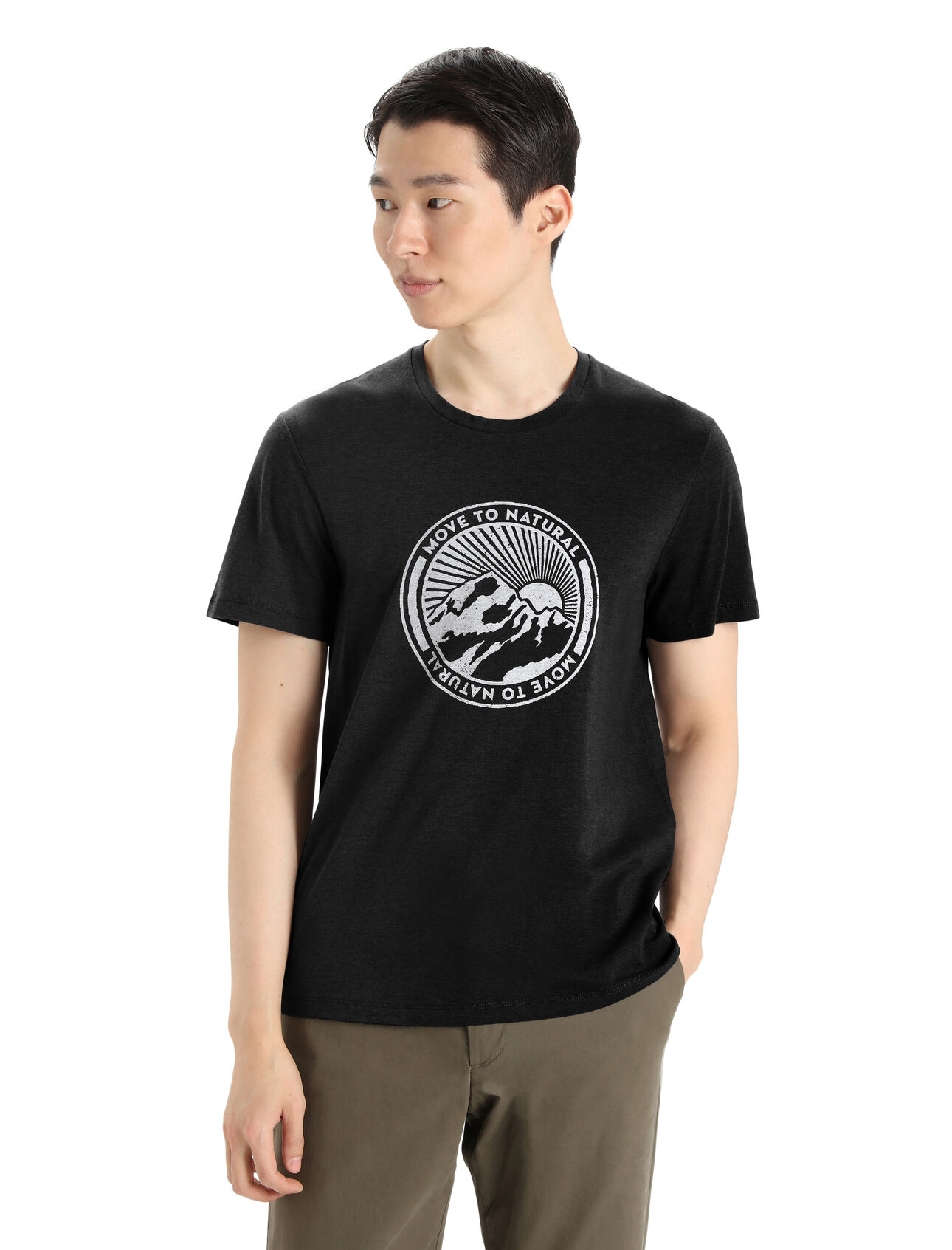Men's Merino Central Classic Short Sleeve T-Shirt Move to Natural Mountain