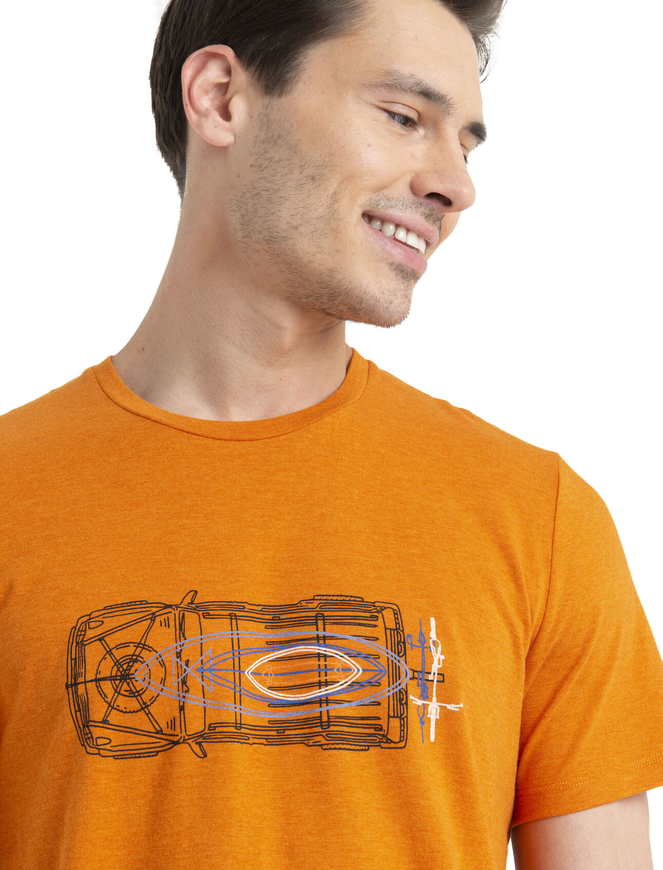 Men's Merino Central Classic Short Sleeve T-Shirt Wireframe Wonder