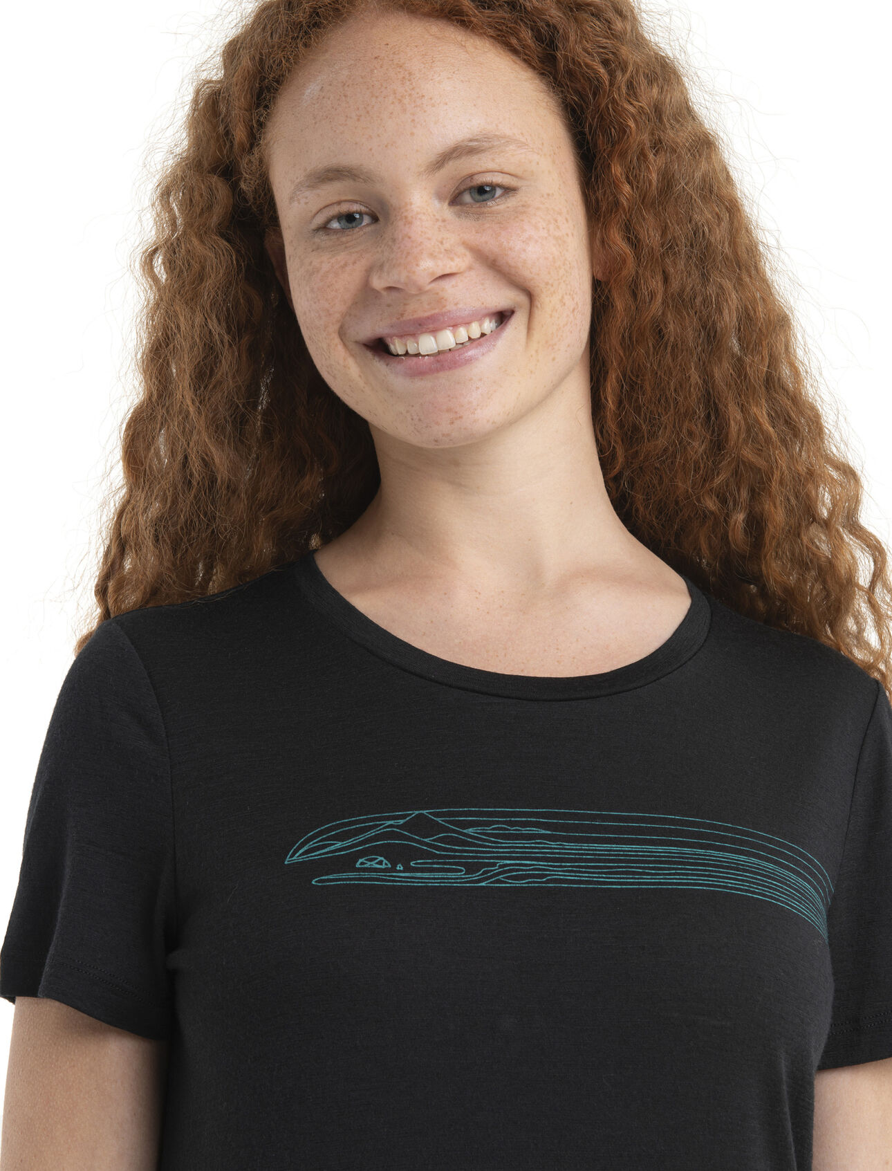 Women's Merino 150 Tech Lite II Short Sleeve T-Shirt Camping Lines