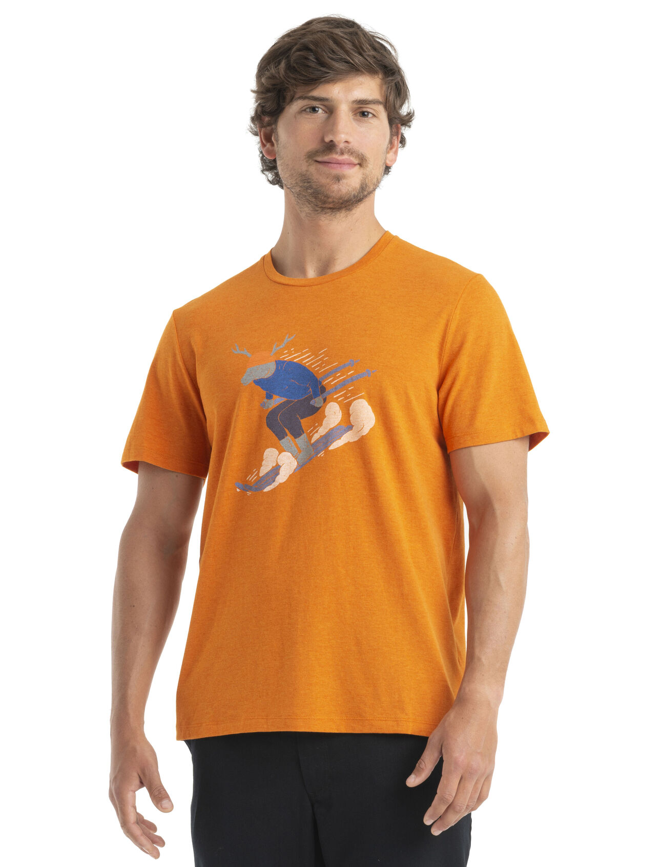 Men's Merino Central Classic Short Sleeve T-Shirt Ski Rider