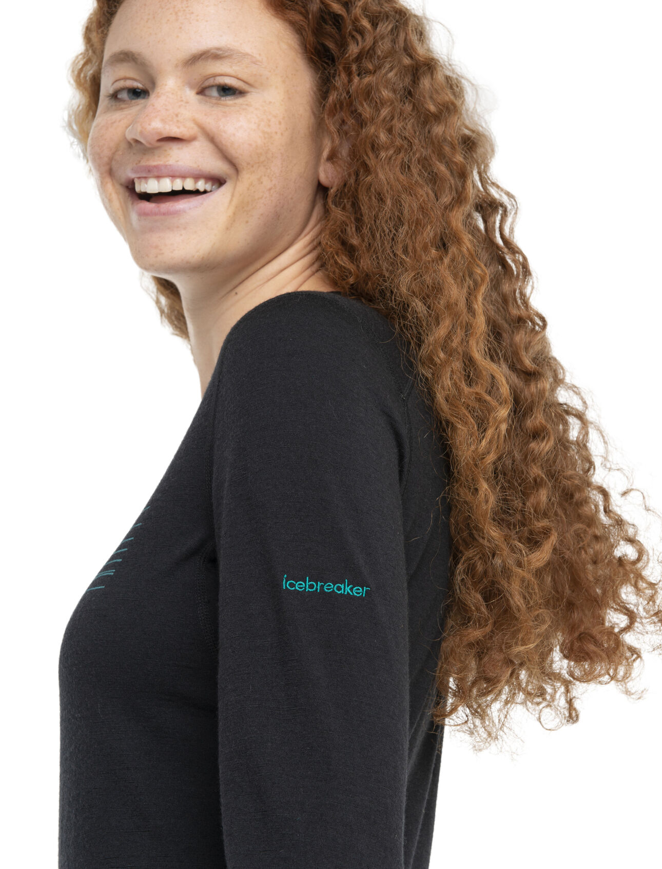 Women's Merino 200 Oasis Long Sleeve Crewe Thermal Top Ski Stripes