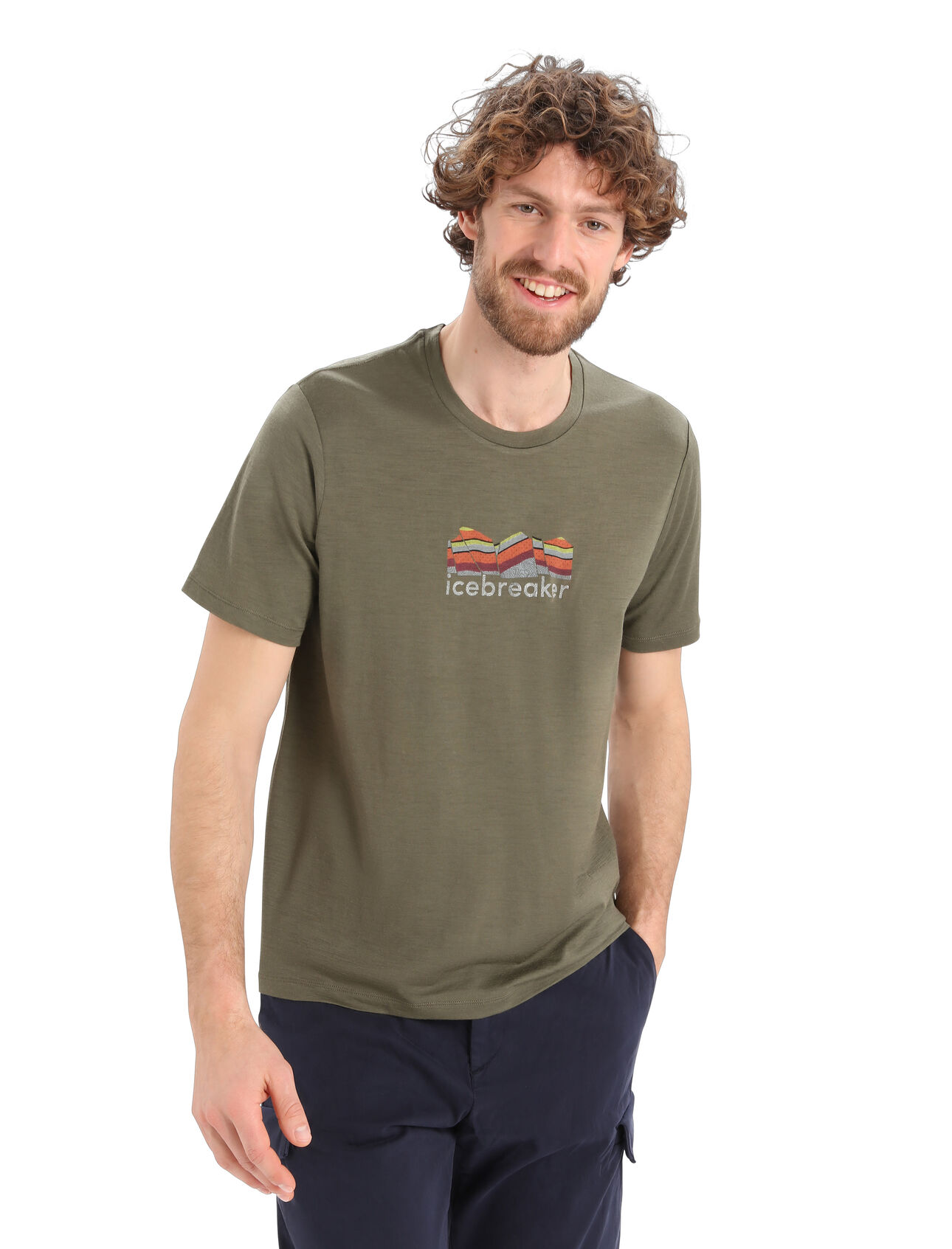 Men's Merino Tech Lite II Short Sleeve T-Shirt Mountain Geology