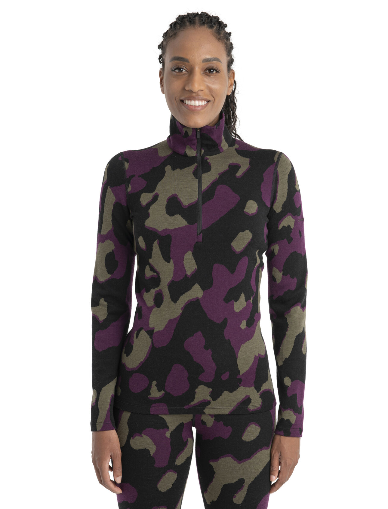 Women's Merino 260 Vertex Long Sleeve Half Zip Thermal Top Natural Shades