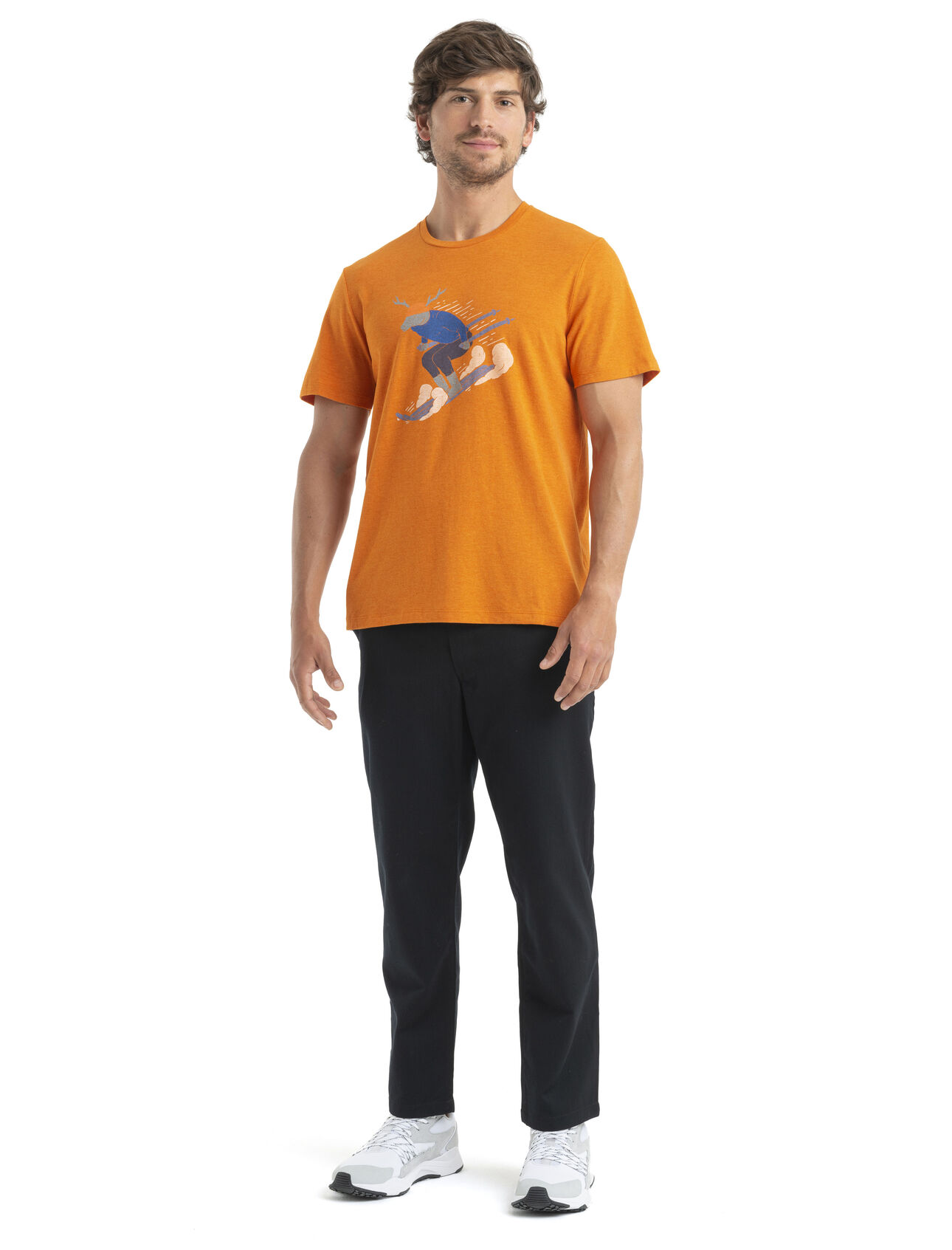 Men's Merino Central Classic Short Sleeve T-Shirt Ski Rider