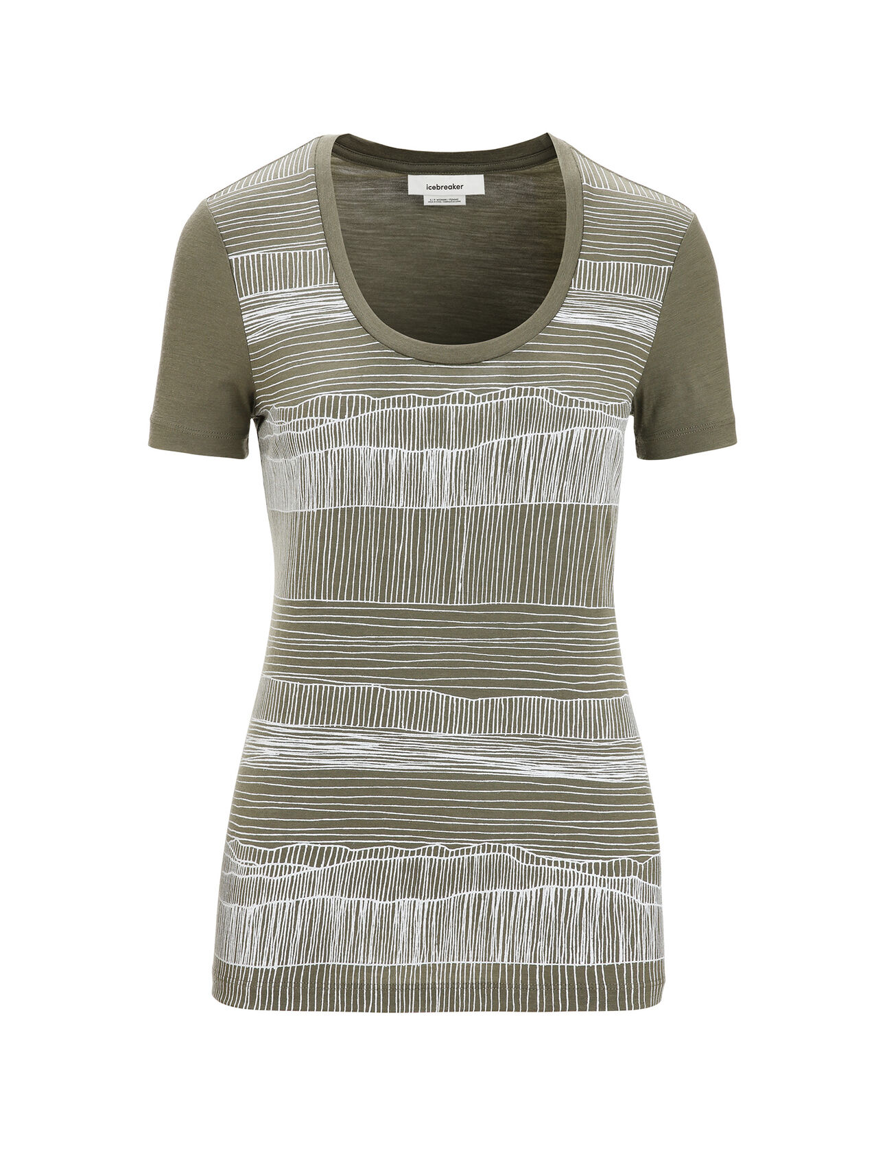 Women's Merino Tech Lite II Short Sleeve Scoop T-Shirt Reflection Lines