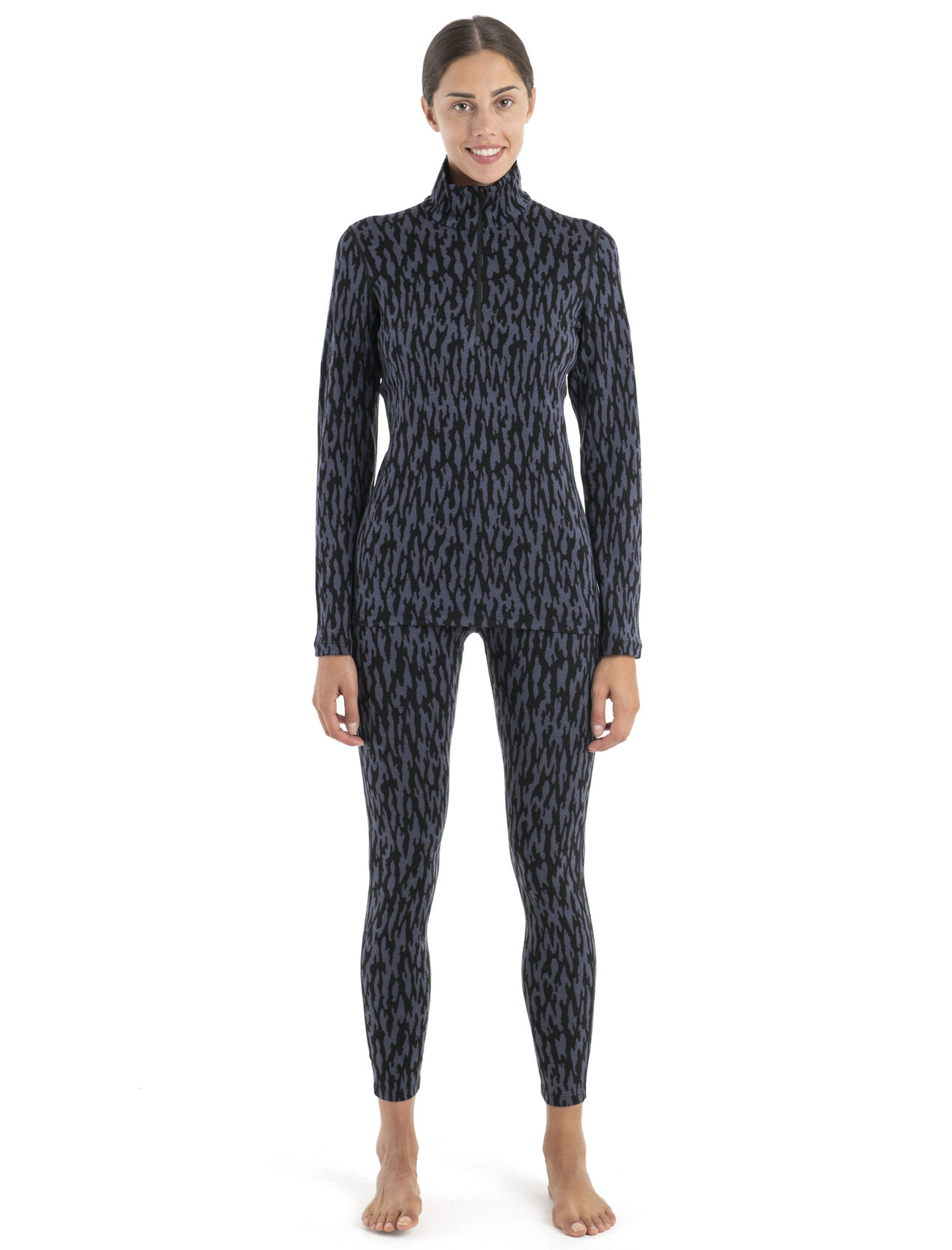 Women's Merino 260 Vertex Long Sleeve Half Zip Thermal Top Glacial Flow