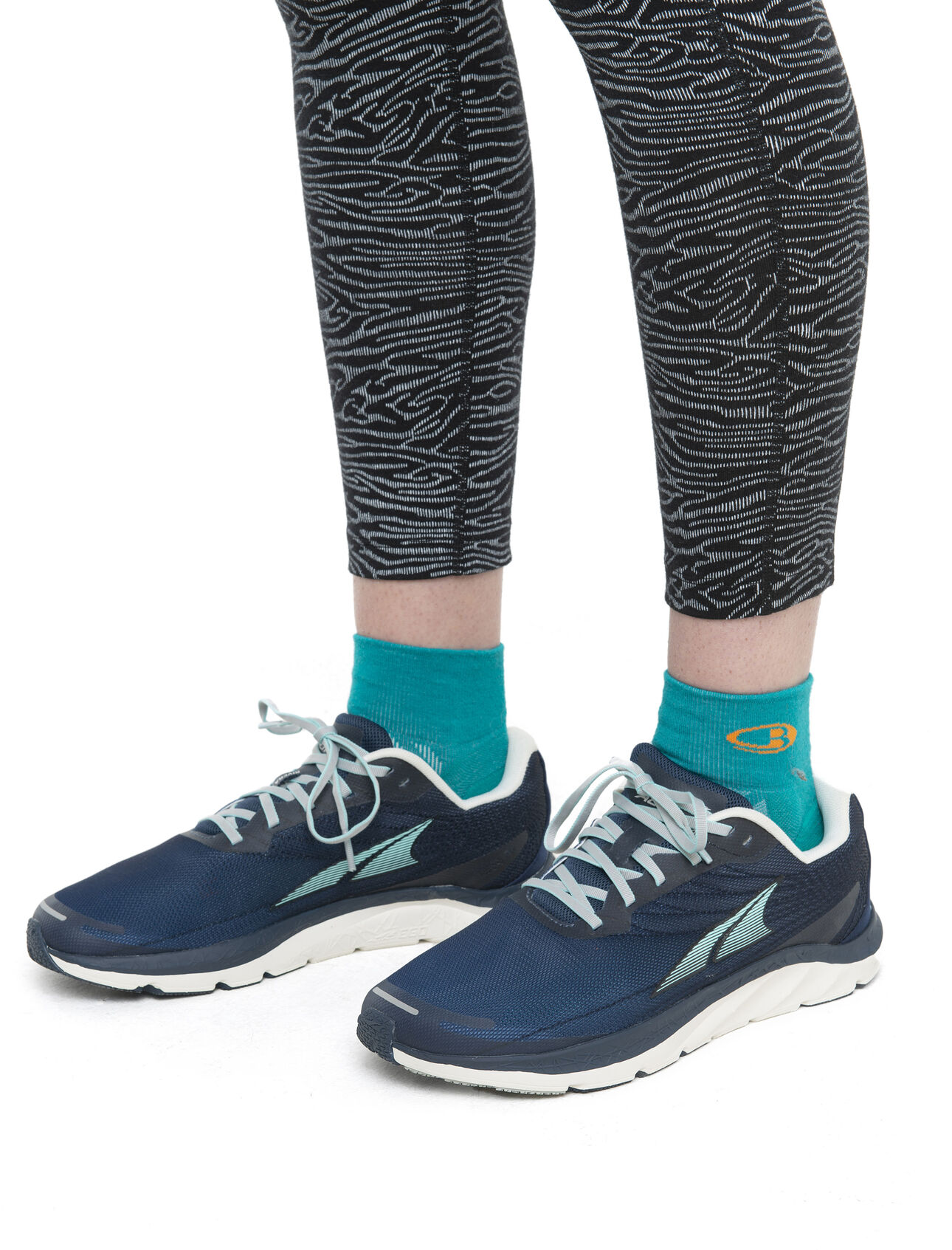 Women's Merino Fastray High Rise Tights IB Topo Lines