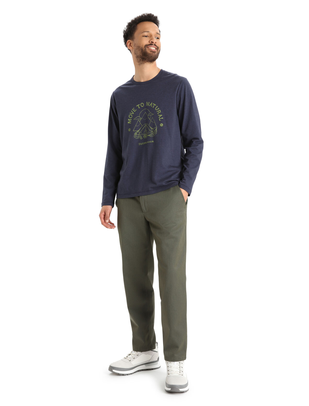 Men's Merino Central Classic Long Sleeve T-Shirt Canopy Camper