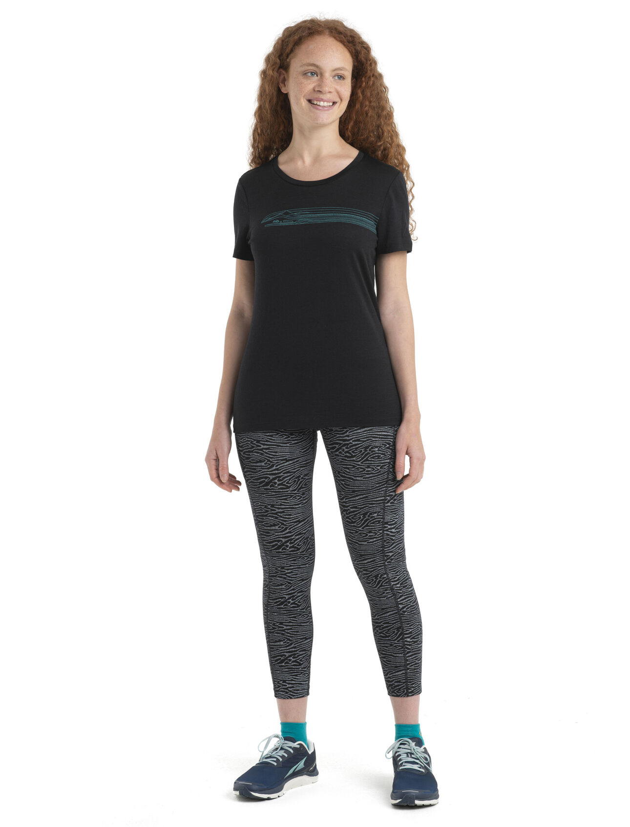 Women's Merino 150 Tech Lite II Short Sleeve T-Shirt Camping Lines