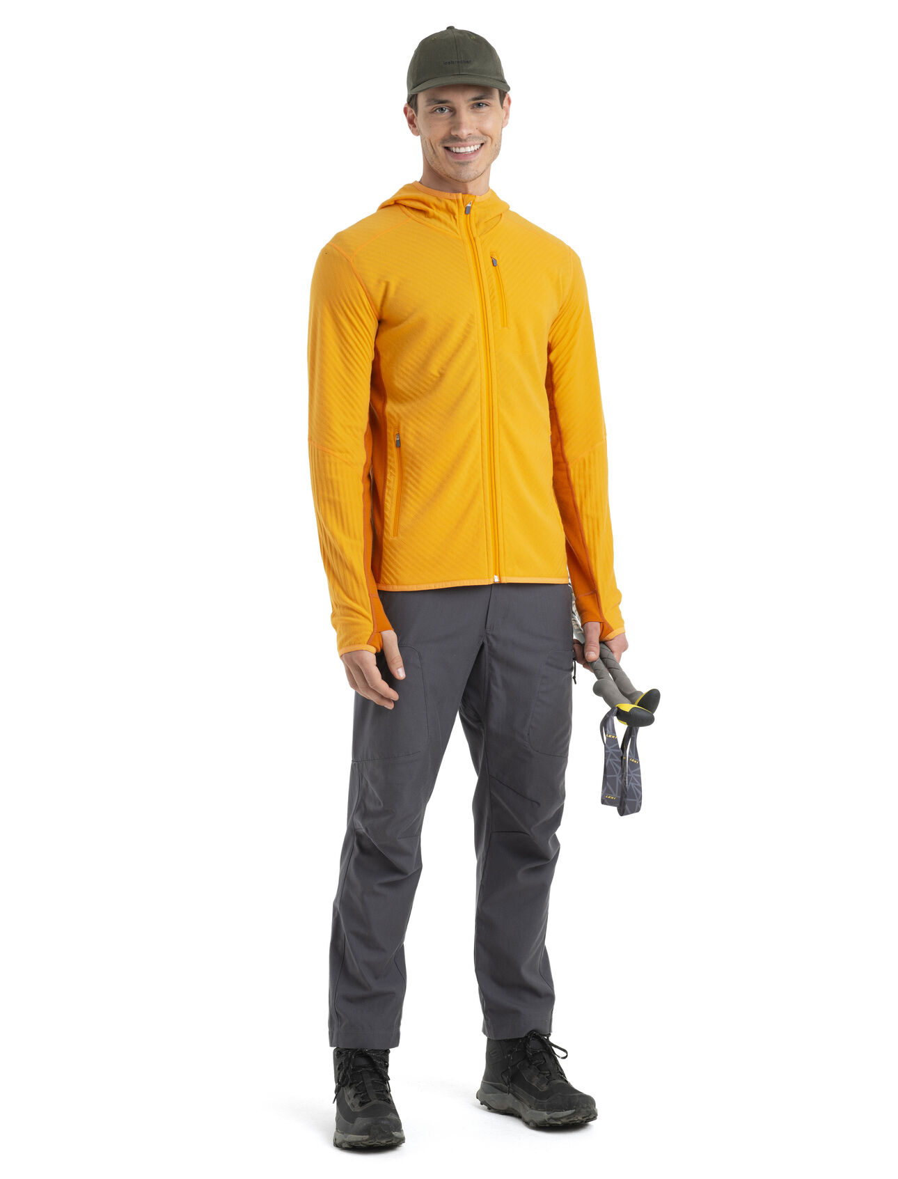 Men's RealFleece™ Merino Descender Long Sleeve Zip Hood