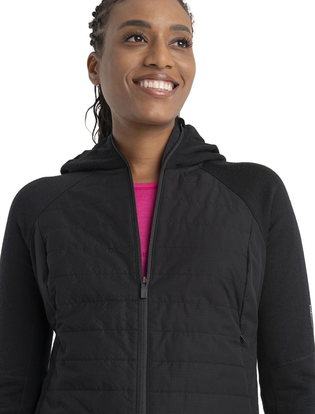 Women's Merino Quantum Hybrid Long Sleeve Zip Hoodie