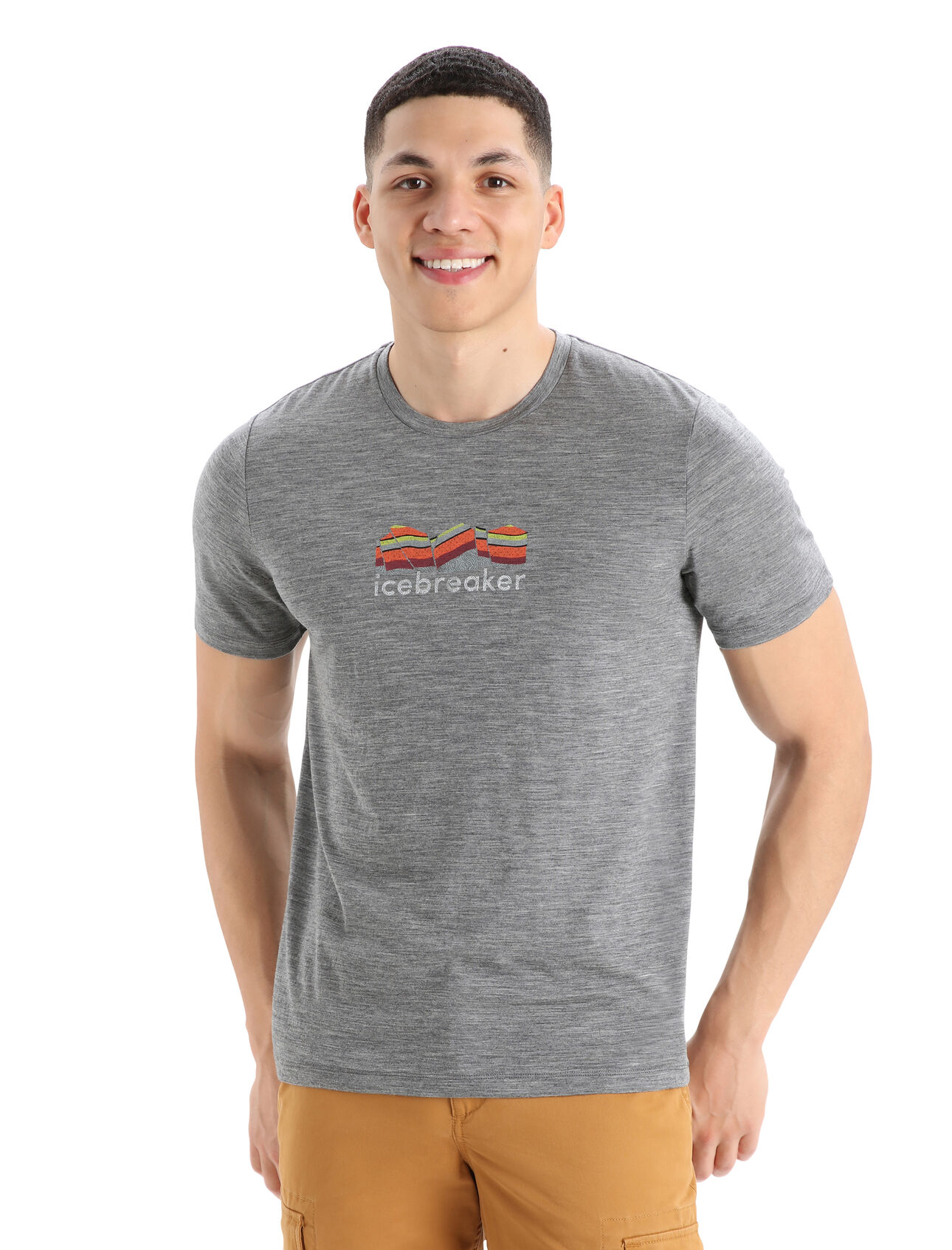 Men's Merino Tech Lite II Short Sleeve T-Shirt Mountain Geology