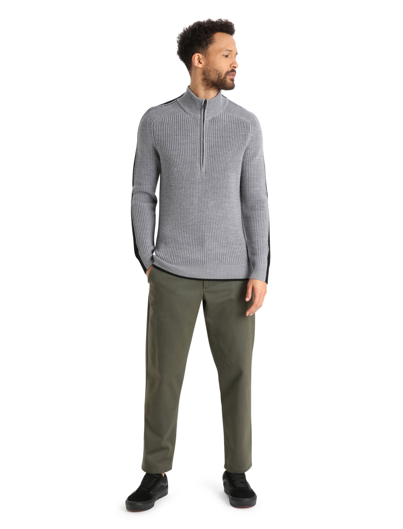 Men's Merino Lodge Long Sleeve Half Zip Sweater