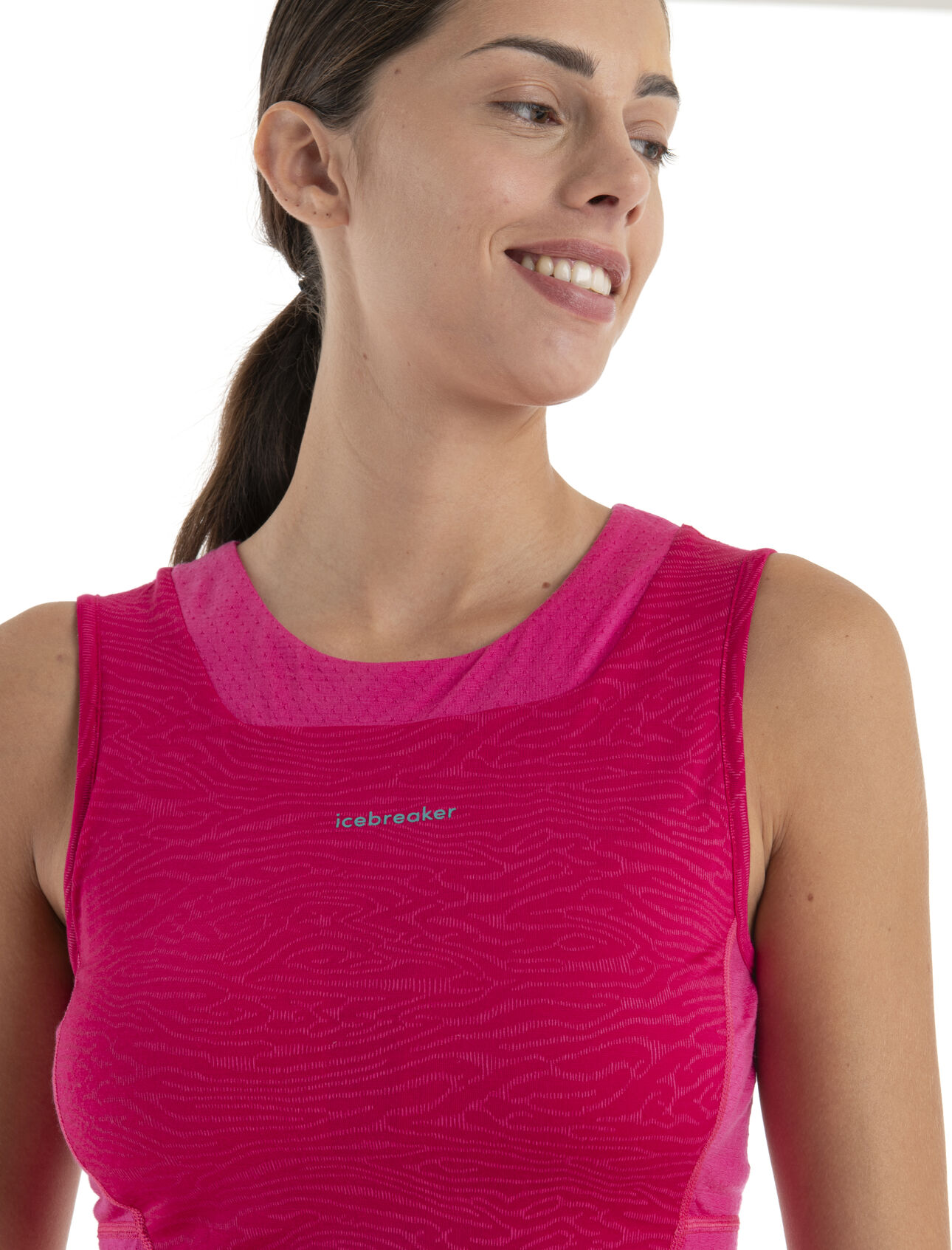 Women's Merino 125 ZoneKnit™ Cropped Bra-Tank IB Topo Lines