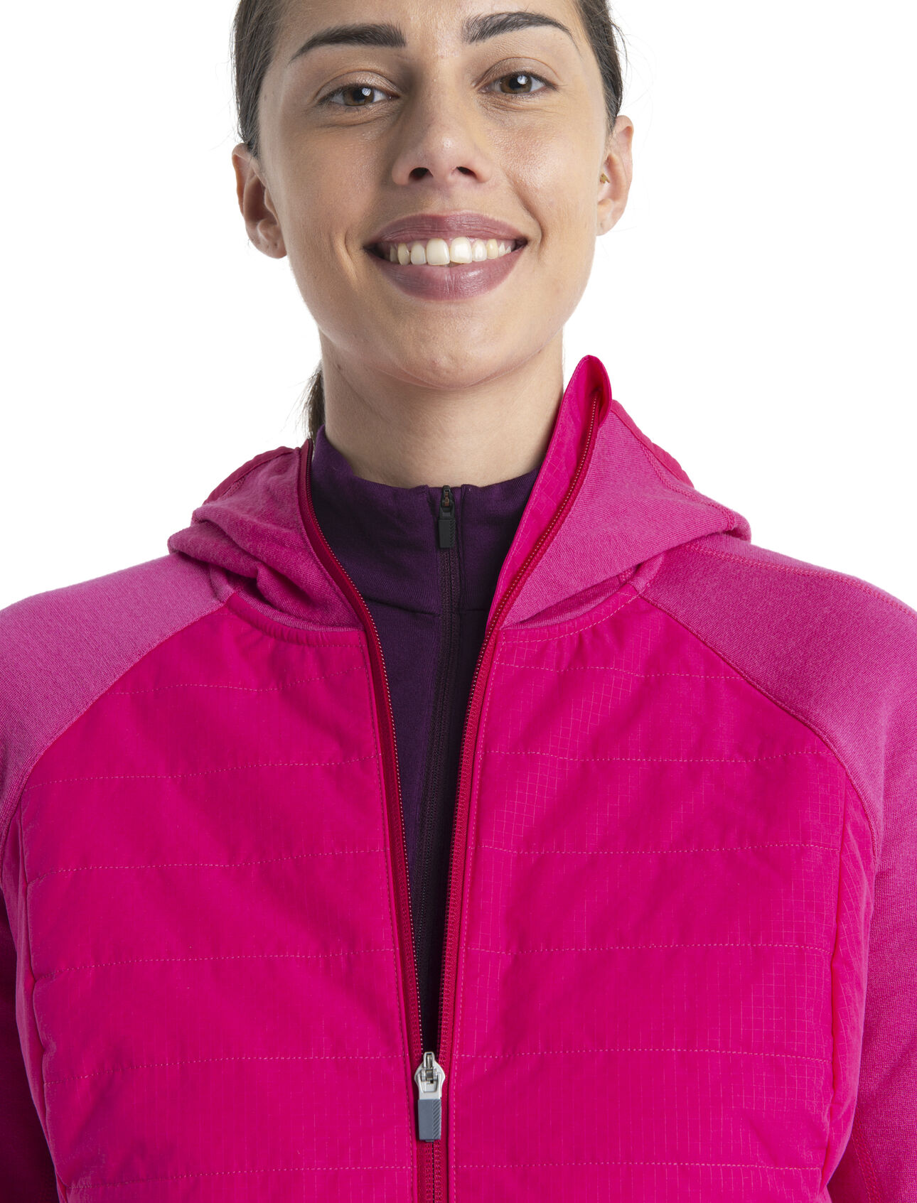 Women's Merino Quantum Hybrid Long Sleeve Zip Hoodie