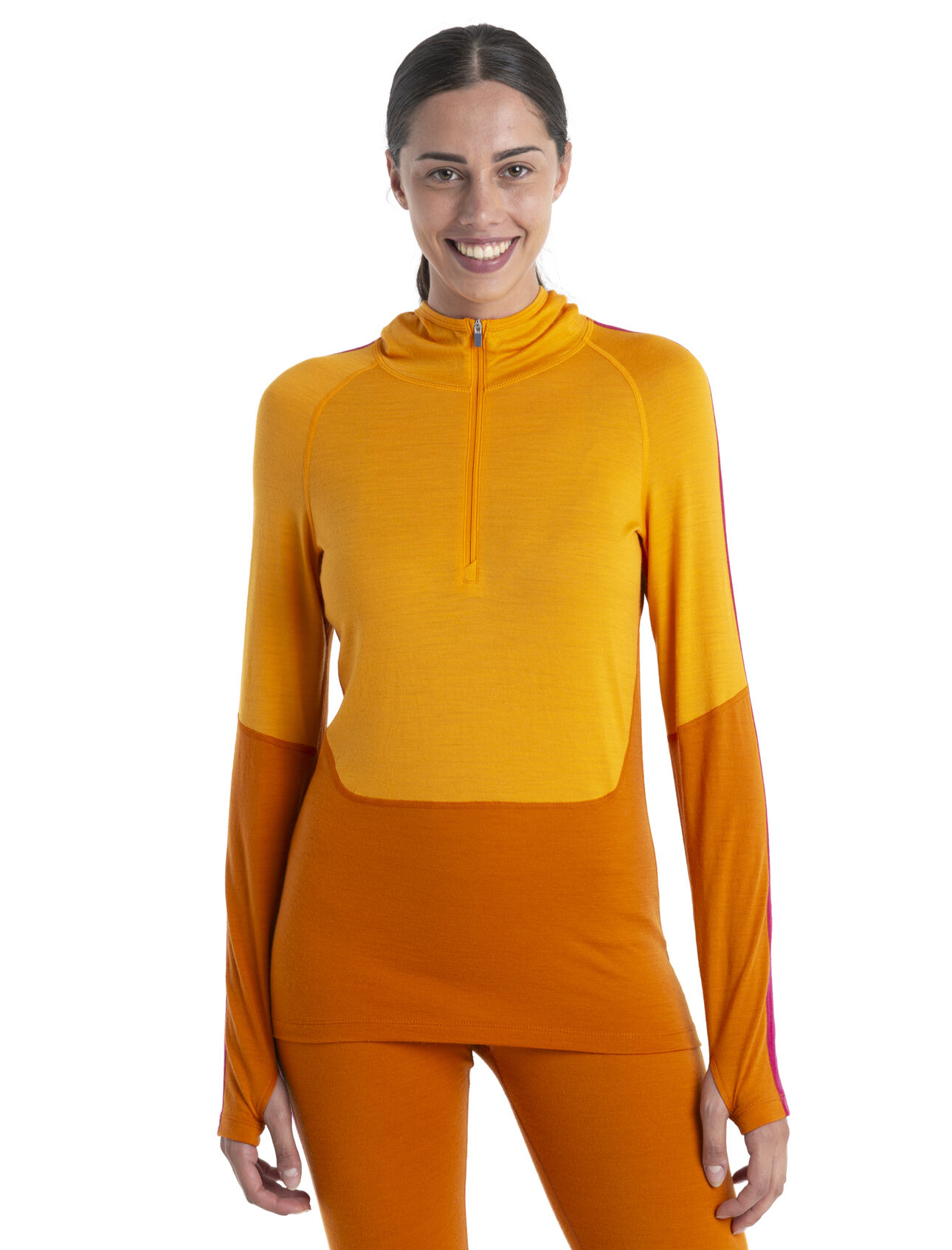 Women's Merino 200 Sonebula Long Sleeve Half Zip Thermal Hood