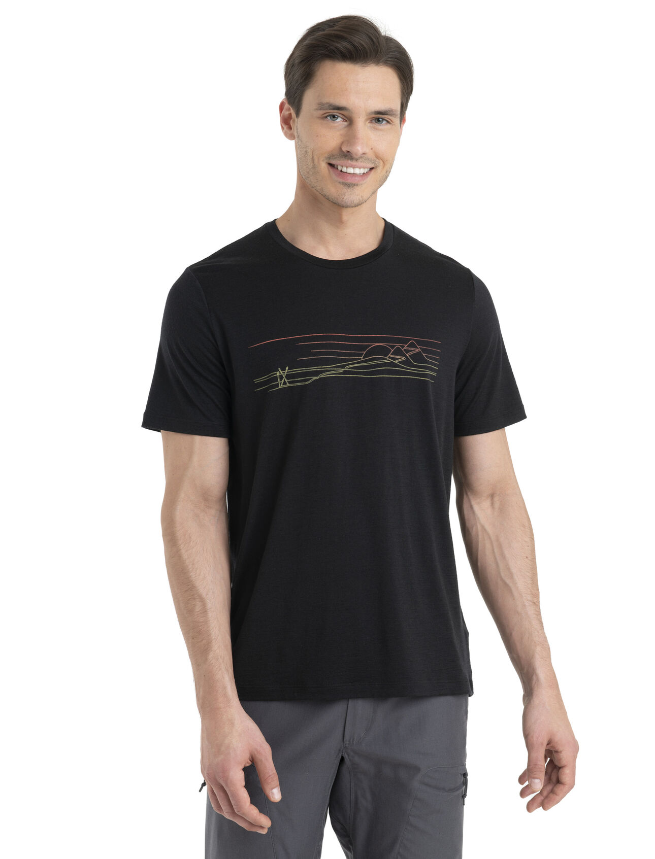 Men's Merino Tech Lite II Short Sleeve T-Shirt Ski Stripes