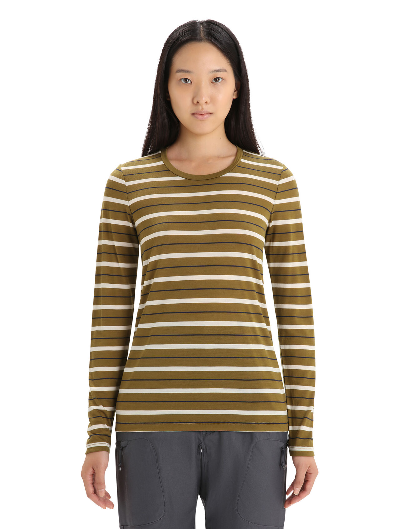 Women's Merino Wave Long Sleeve Stripe T-Shirt