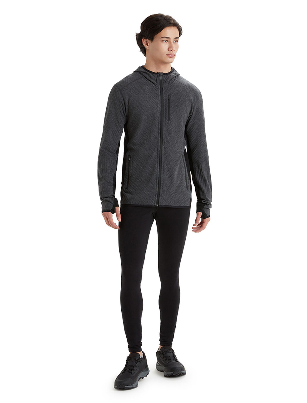 Men's RealFleece™ Merino Descender Long Sleeve Zip Hood