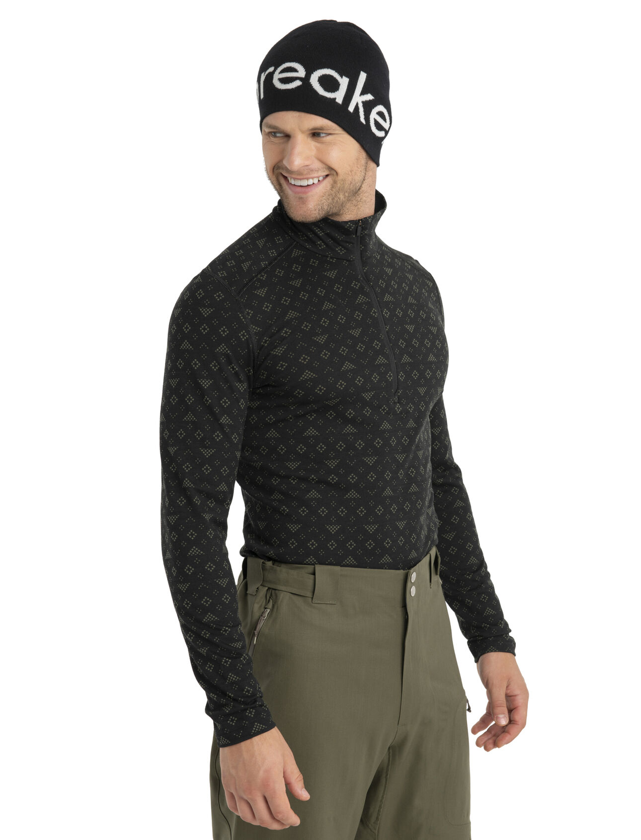 Men's Merino 200 Oasis Long Sleeve Half Zip Thermal Top First Snow