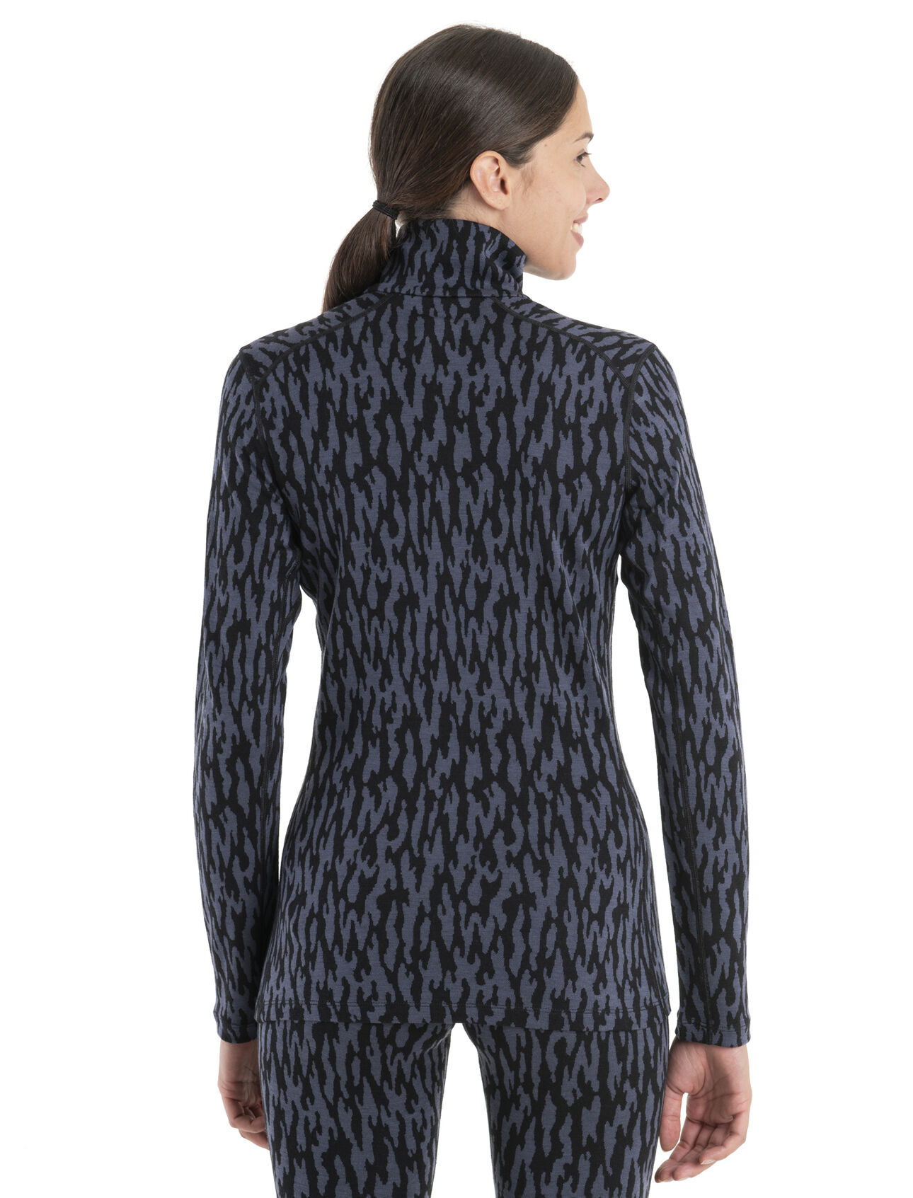 Women's Merino 260 Vertex Long Sleeve Half Zip Thermal Top Glacial Flow