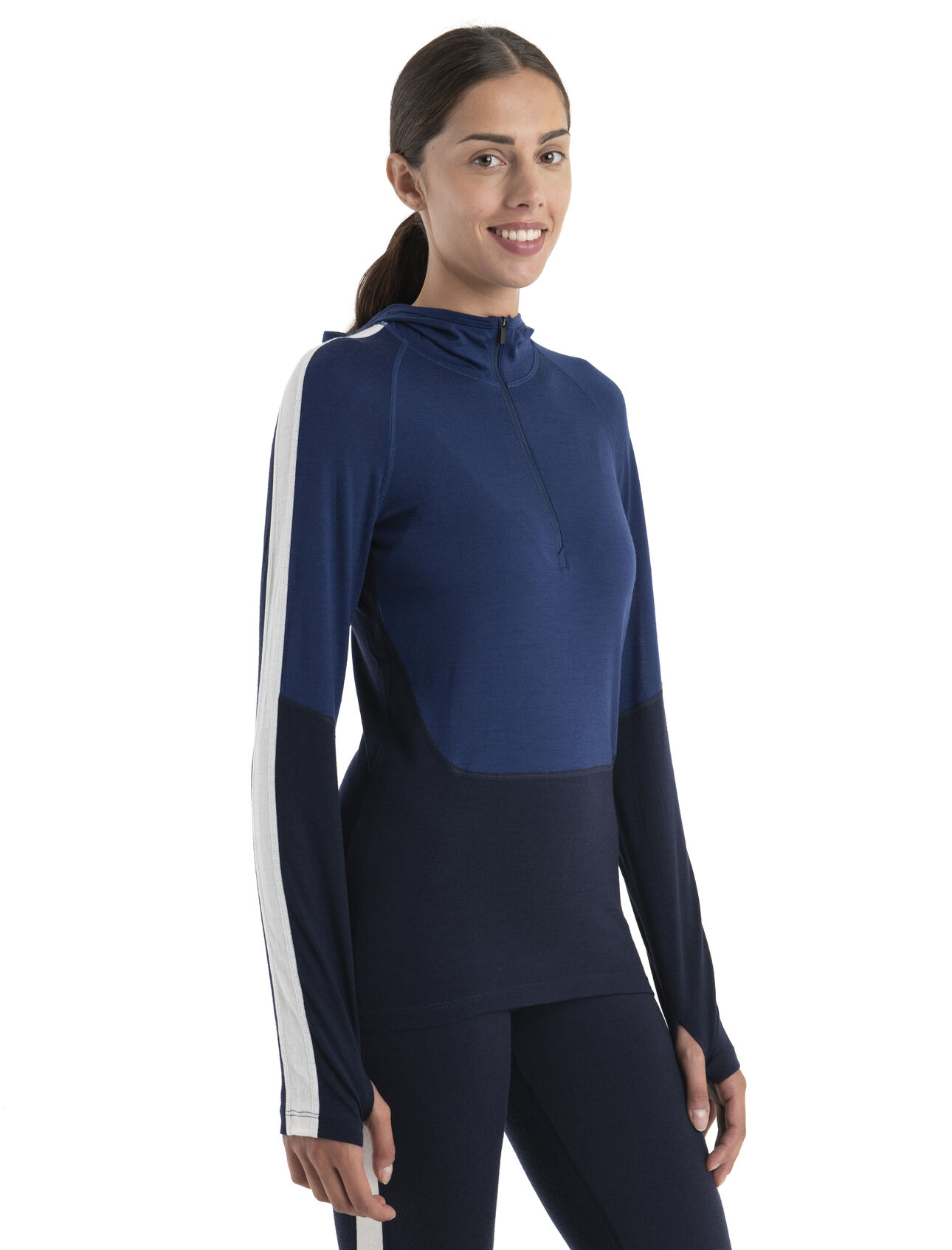 Women's Merino 200 Sonebula Long Sleeve Half Zip Thermal Hood