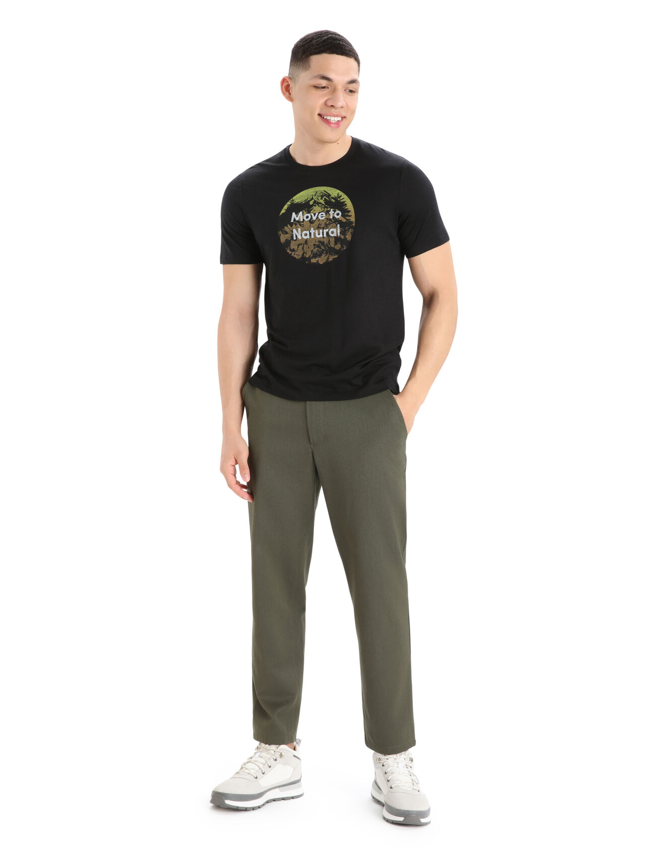 Men's Merino Tech Lite II Short Sleeve T-Shirt Natural Alps
