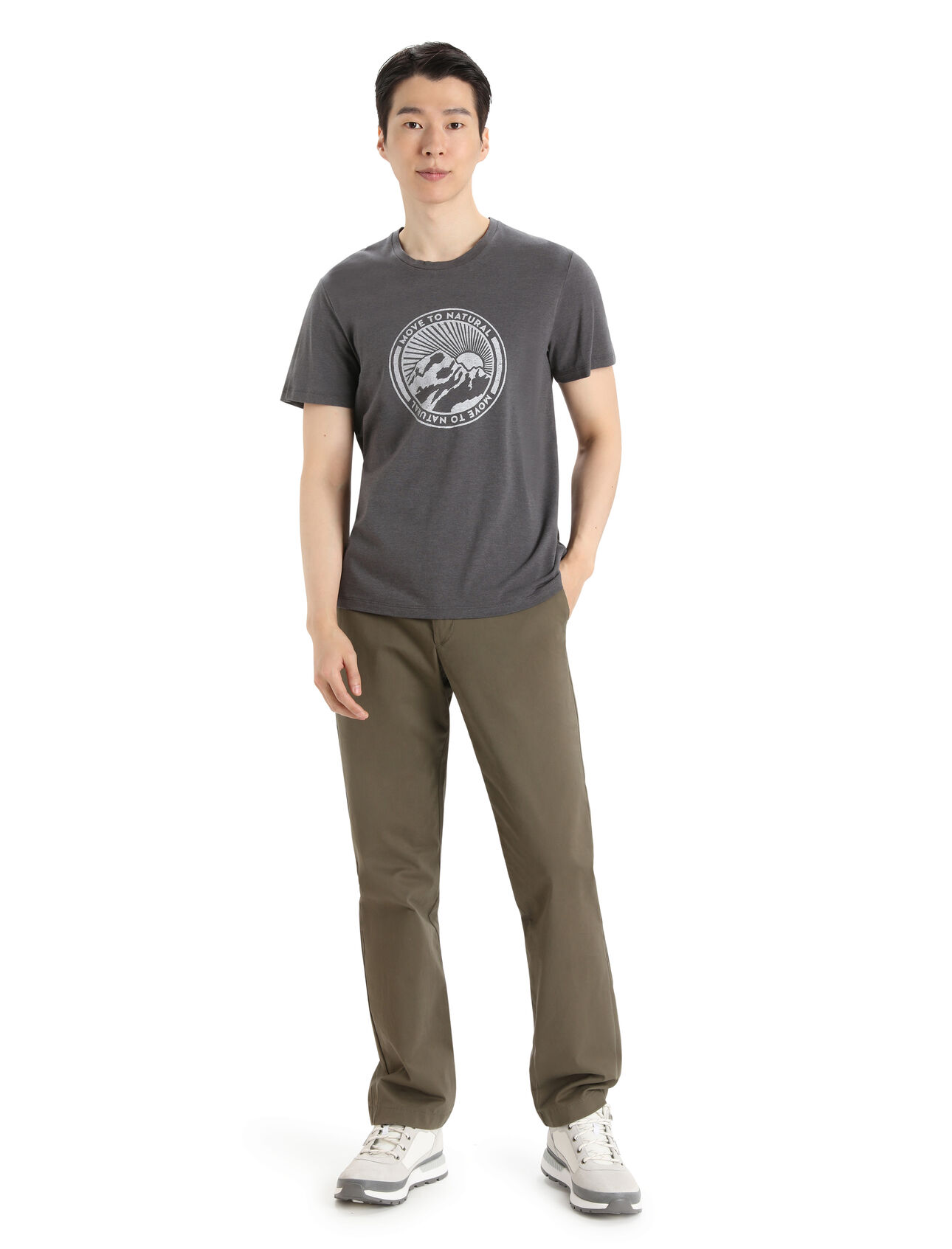 Men's Merino Central Classic Short Sleeve T-Shirt Move to Natural Mountain