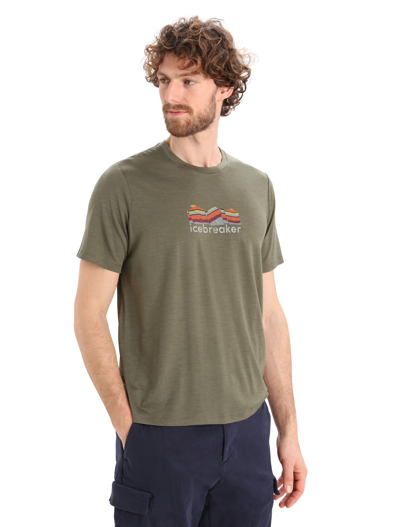 Men's Merino Tech Lite II Short Sleeve T-Shirt Mountain Geology