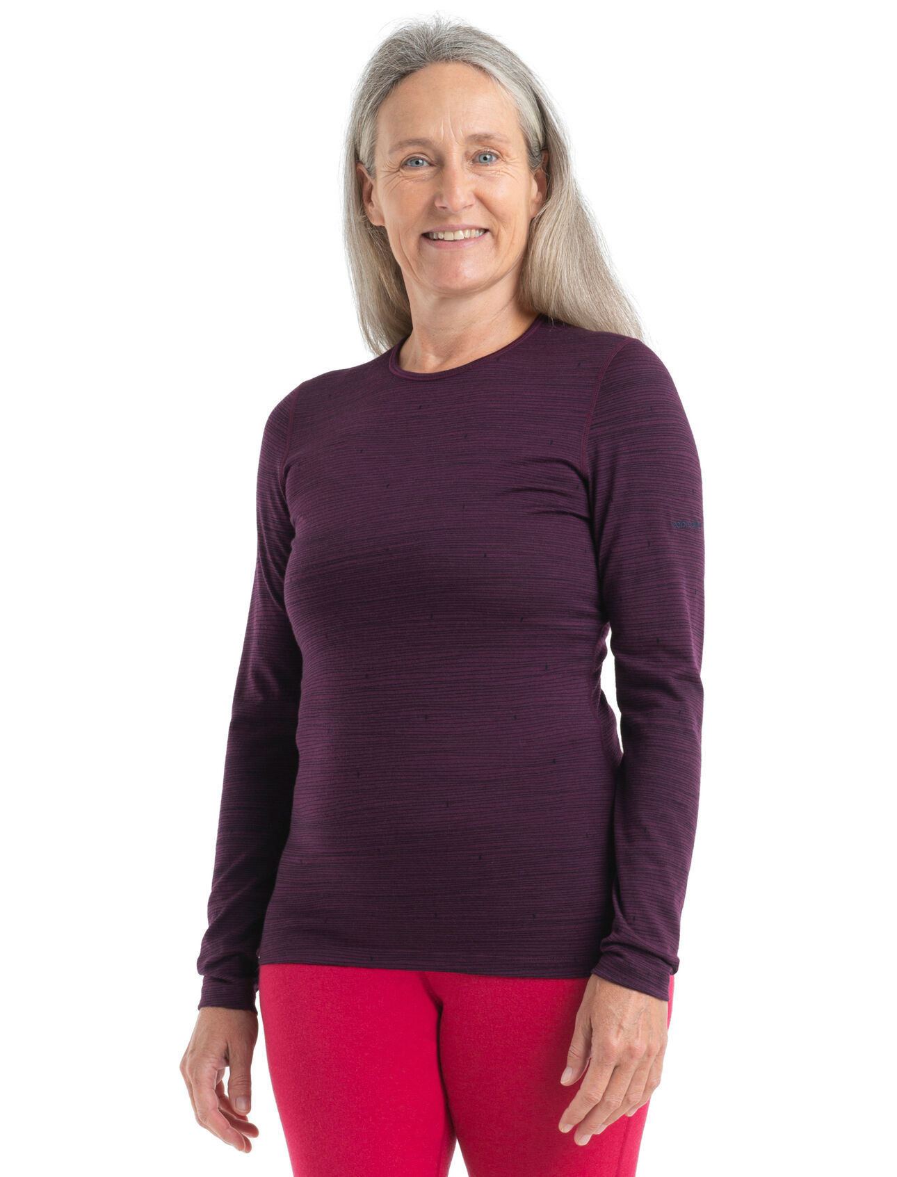 Women's Merino 200 Oasis Long Sleeve Crewe Thermal Top Ski Tracks