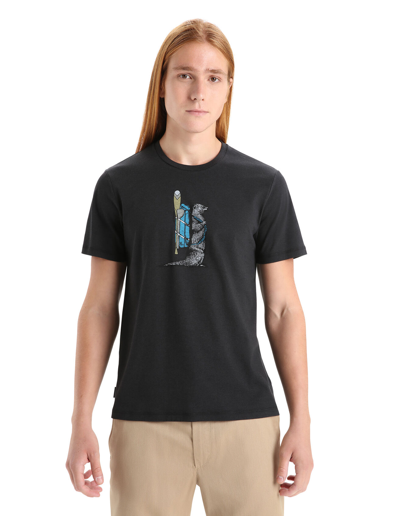 Men's Merino Central Classic Short Sleeve T-Shirt Otter Paddle